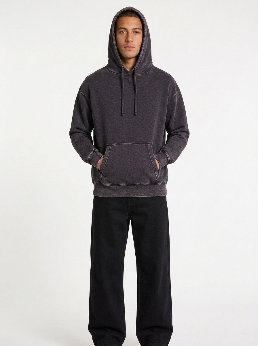 Men's Stone Wash Fleece Hoodie - view