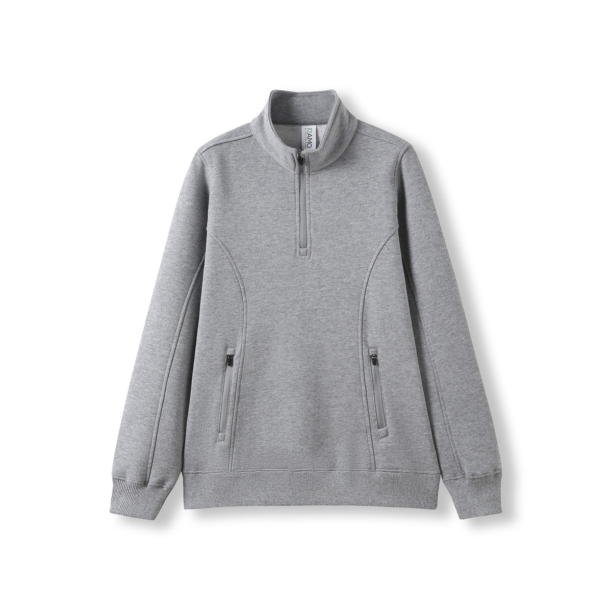 Womens' Enterprise Half Zip Fleece - Grey Marl - Front
