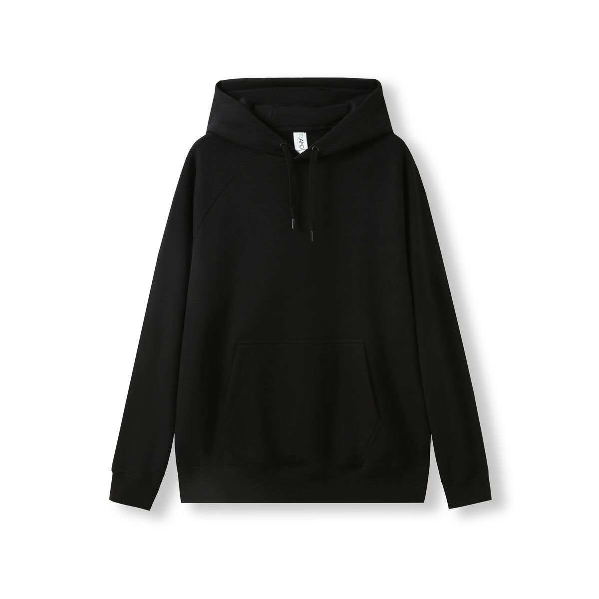 Mens' Cotton Care Kangaroo Hoodie - Black - Front