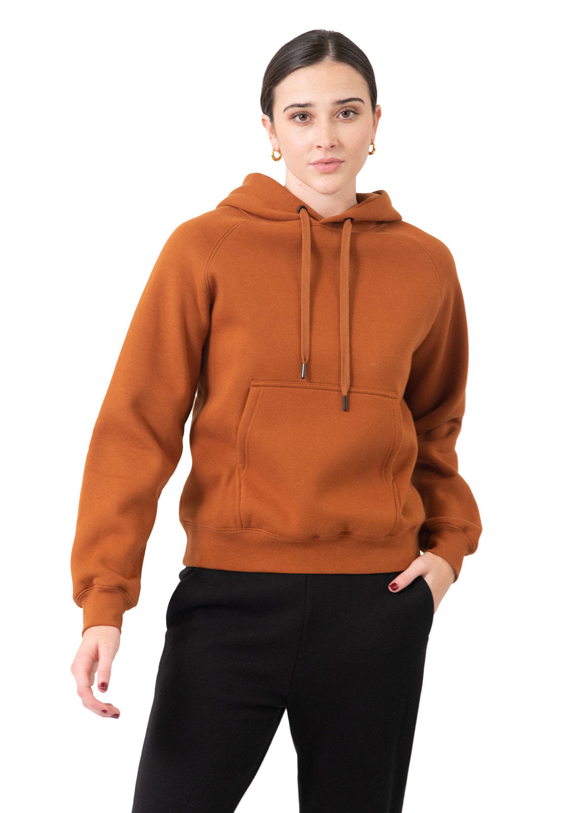 Womens/Junior Cotton Care Kangaroo Pocket Hoodie - view