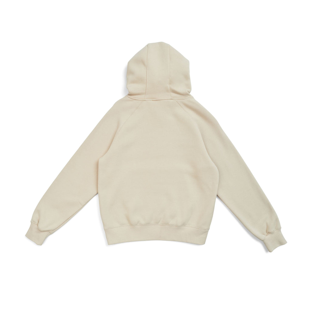 Womens/Junior' Cotton Care Kangaroo Pocket Zipper Hoodie - Natural - Back