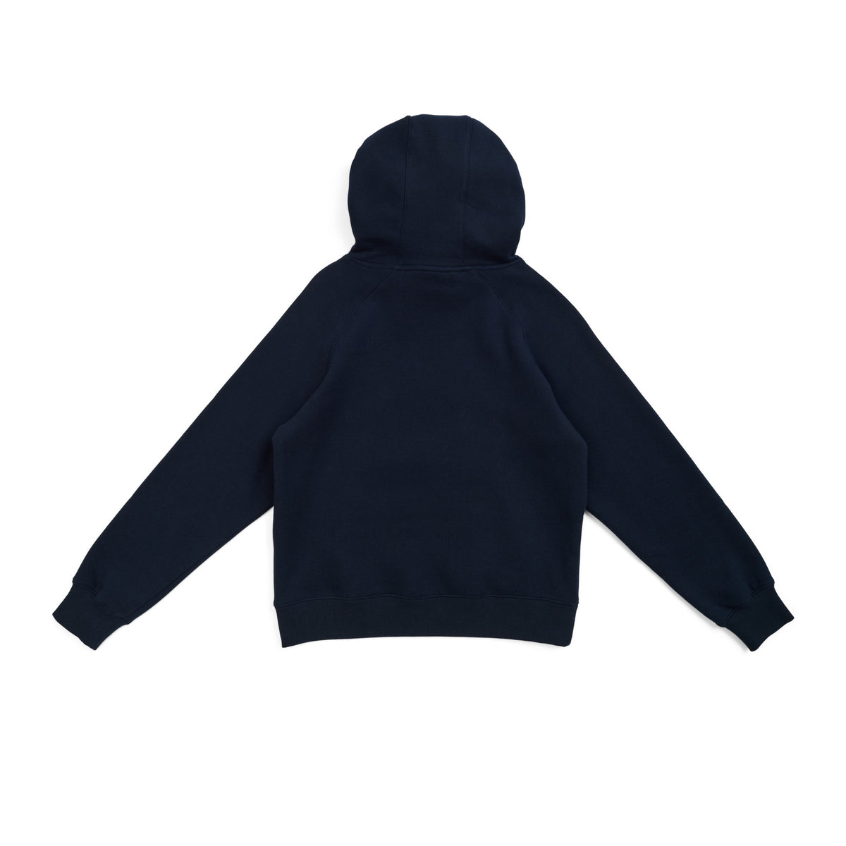 Womens/Junior' Cotton Care Kangaroo Pocket Zipper Hoodie - Navy Blue - Back