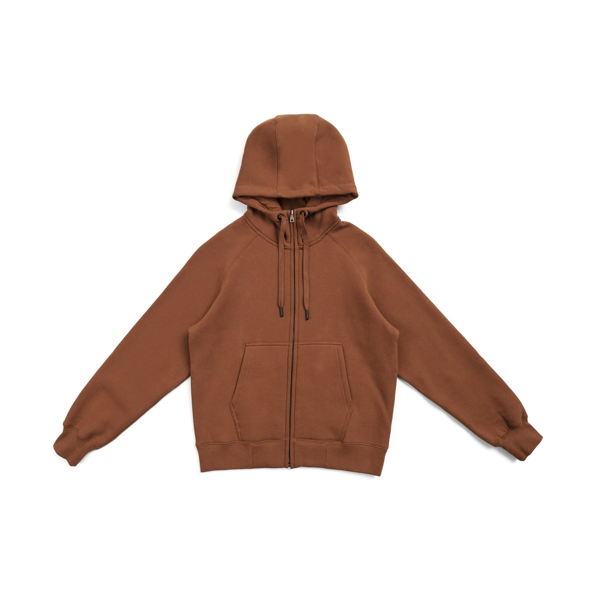 Womens/Junior' Cotton Care Kangaroo Pocket Zipper Hoodie - Toffee - Front