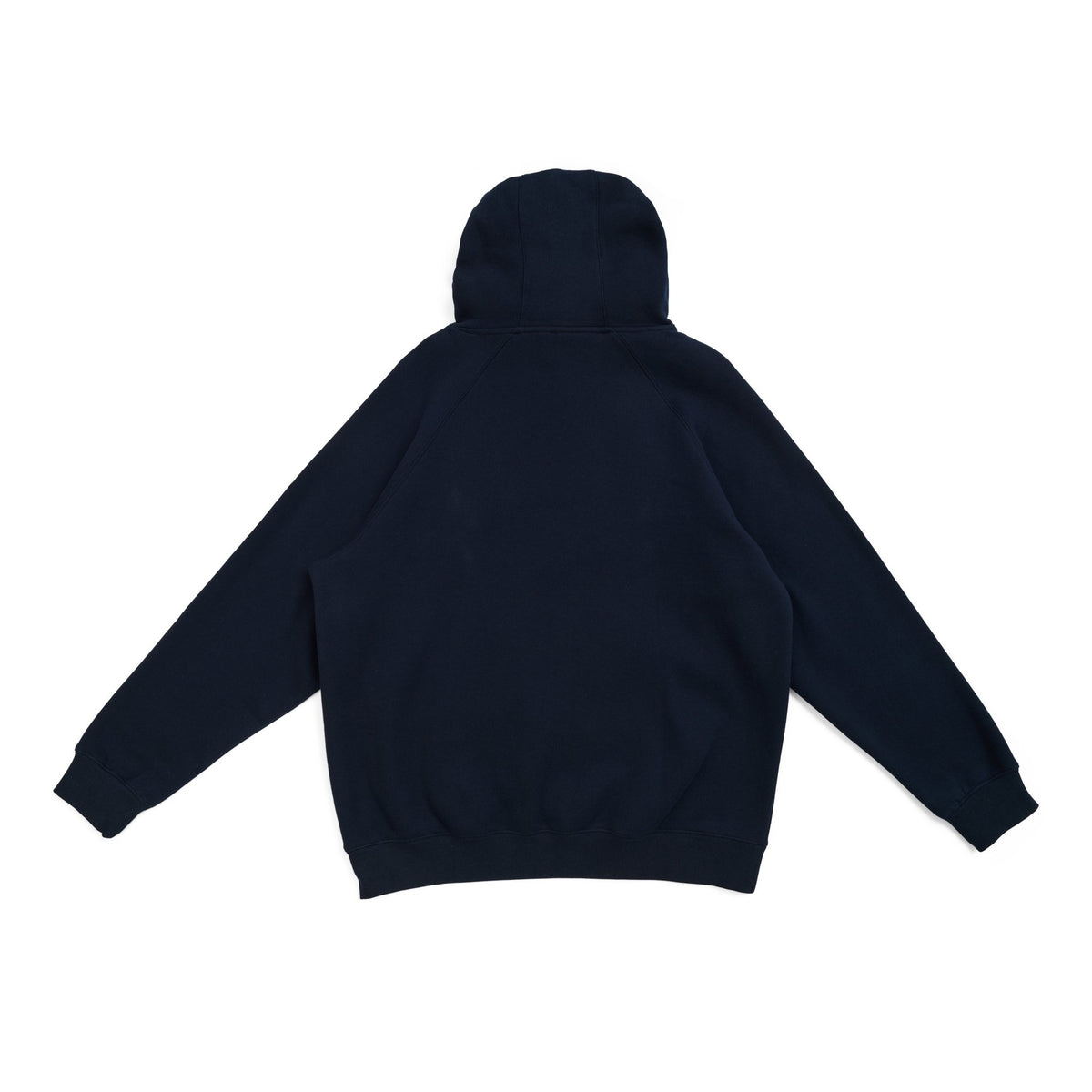 Mens' Cotton Care Kangaroo Pocket Zipper Hoodie - Navy Blue - Back