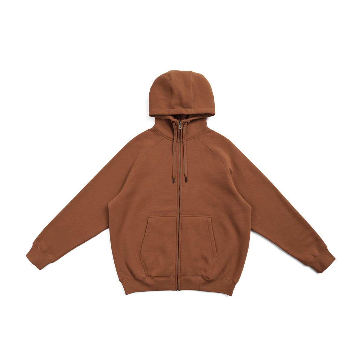 Mens' Cotton Care Kangaroo Pocket Zipper Hoodie - Toffee - Front