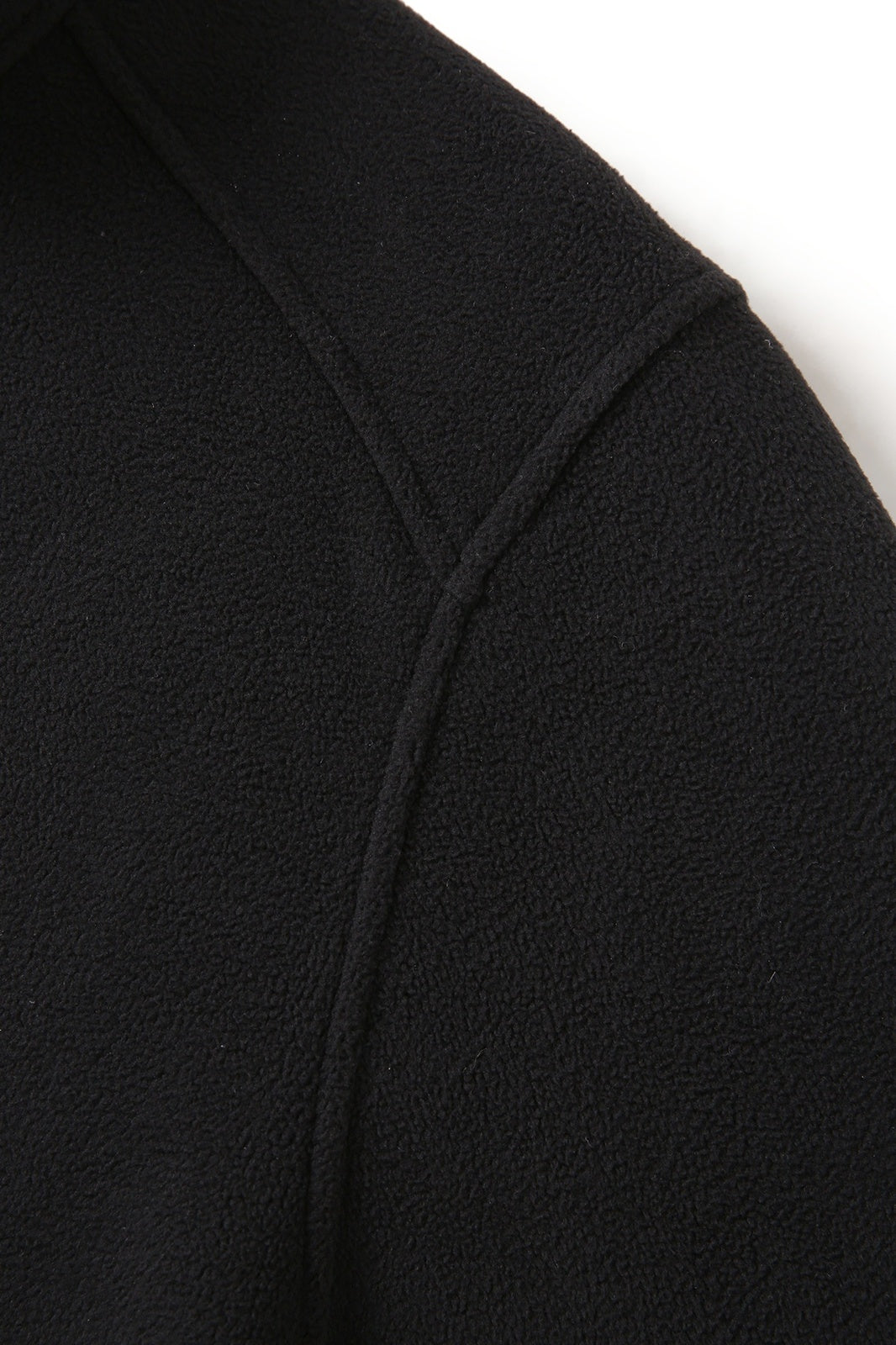320gsm Men's / Unisex  Polar Fleece Half Zip Top - Black - View