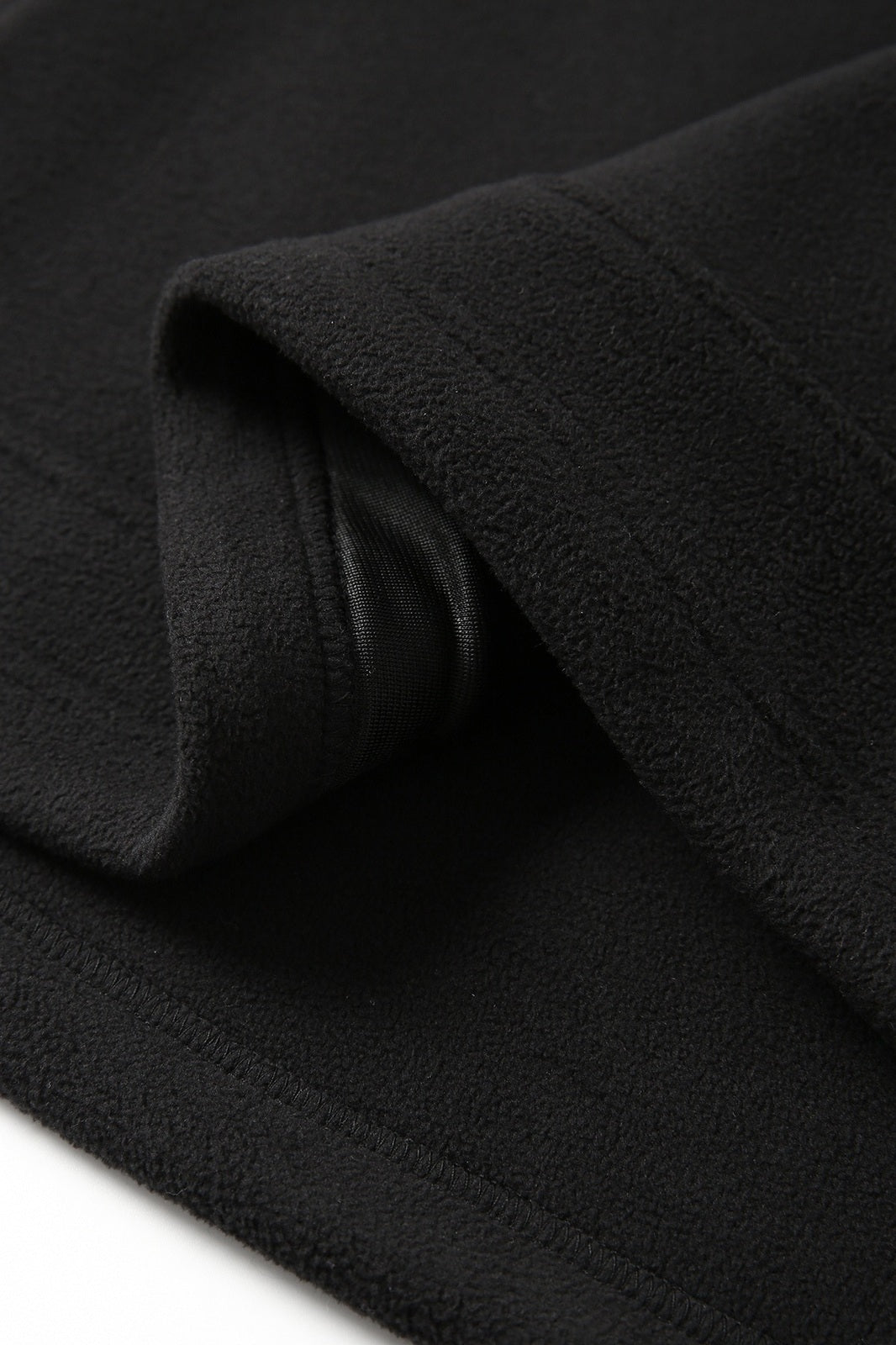 320gsm Men's / Unisex  Polar Fleece Half Zip Top - Black - View