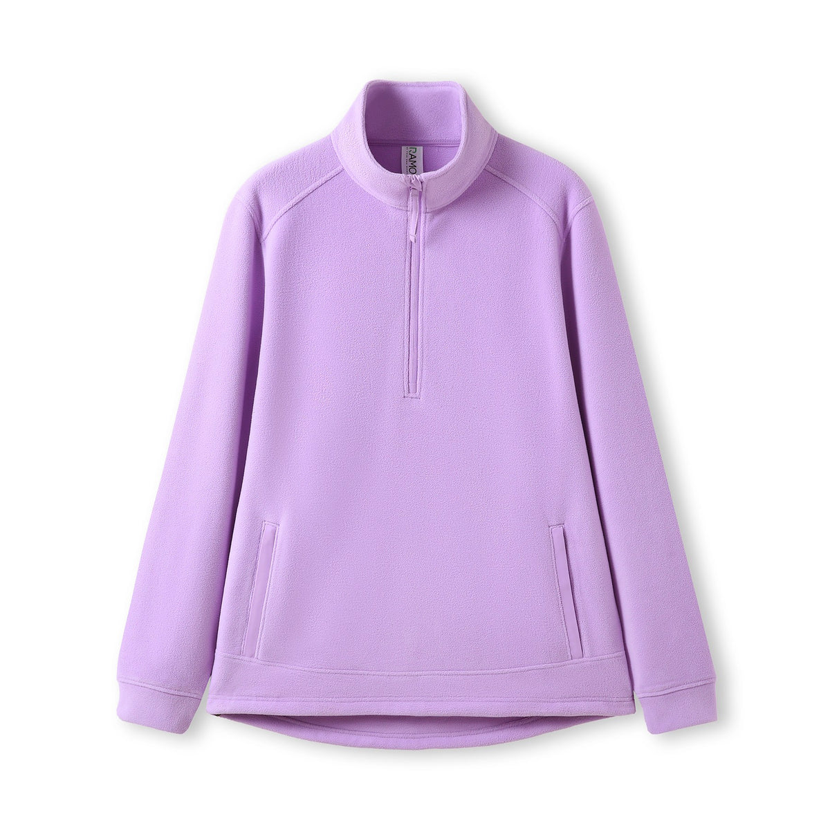 320gsm Men's / Unisex  Polar Fleece Half Zip Top - Lavender - Front