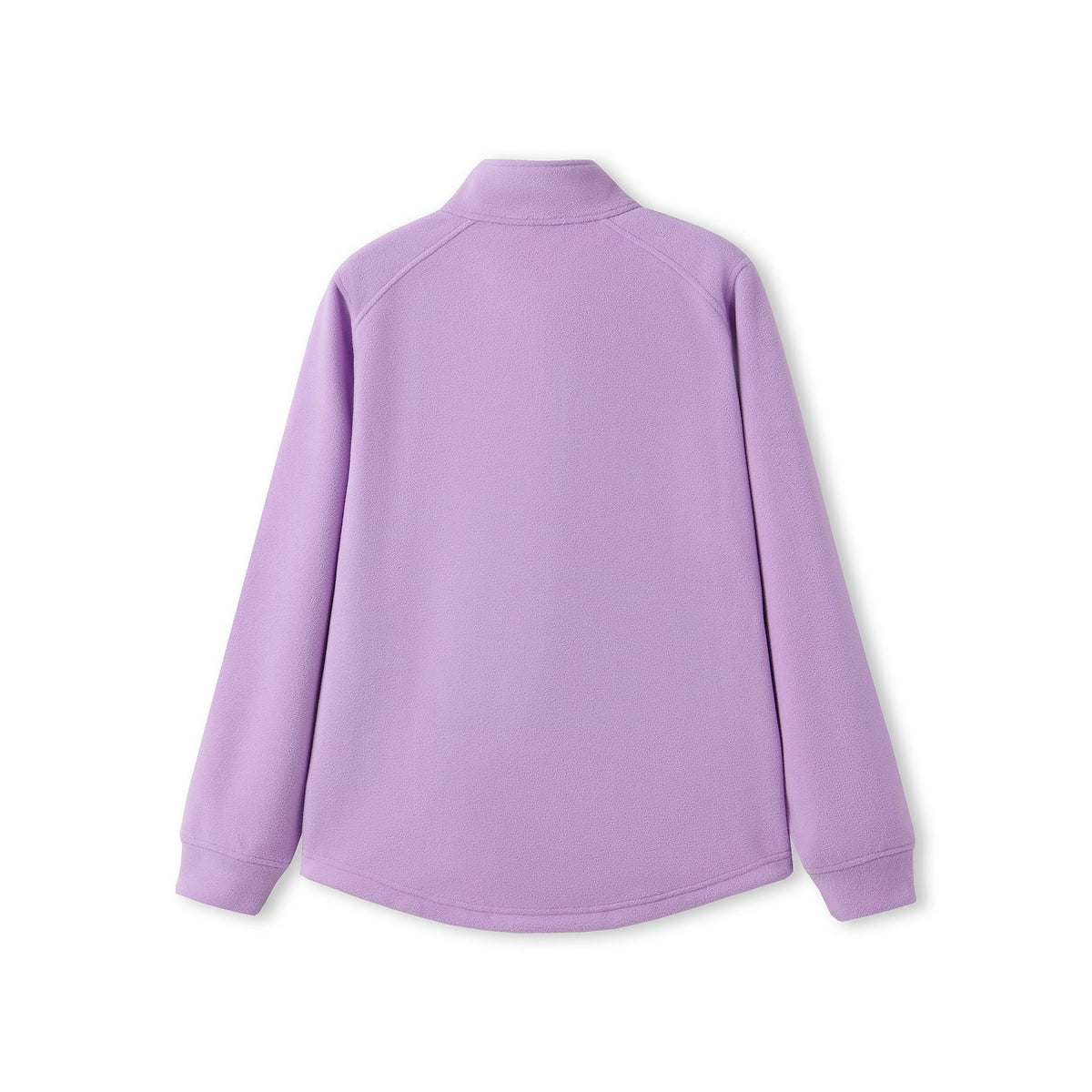 320gsm Women's  Polar Fleece Half Zip Top - Lavender - Back