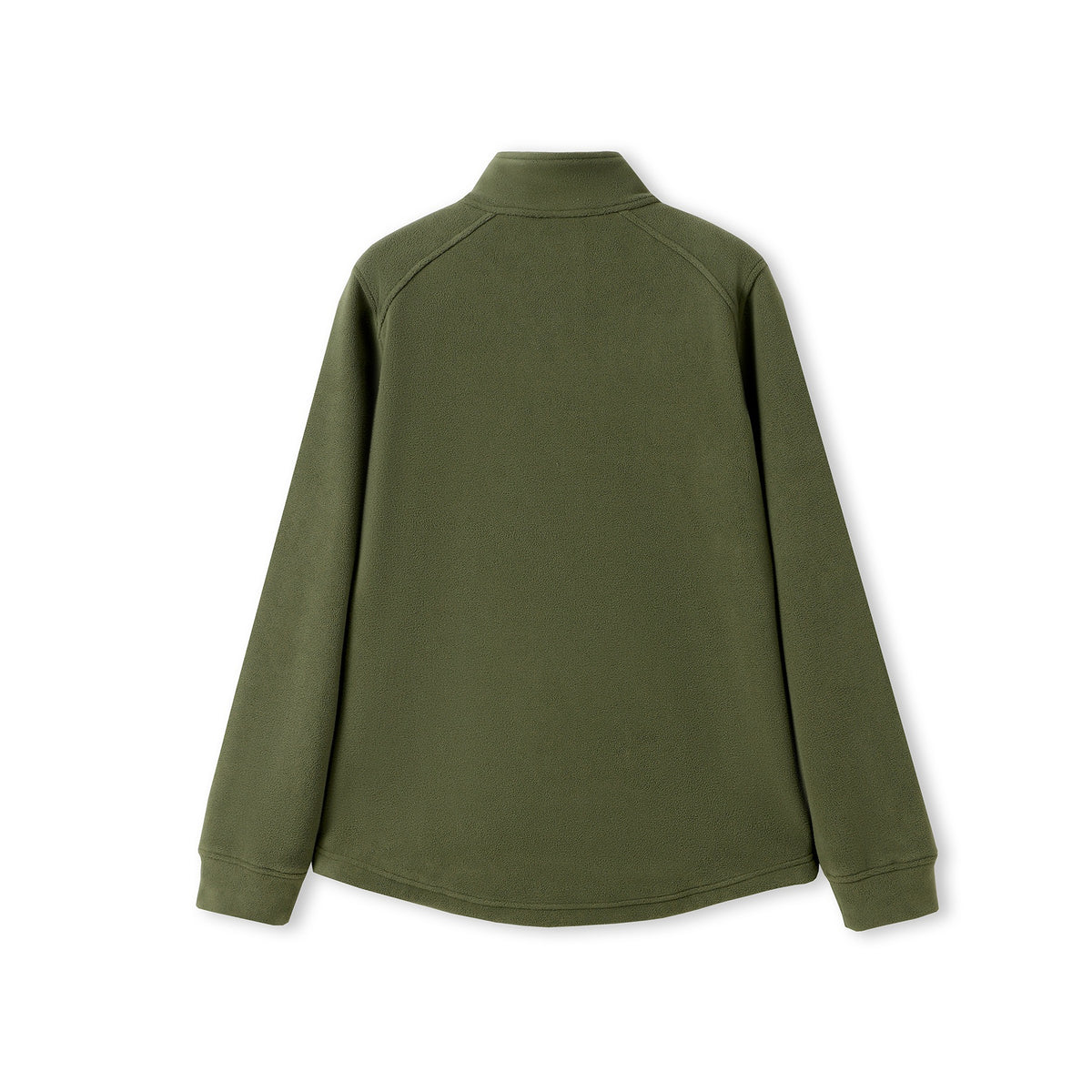 320gsm Women's  Polar Fleece Half Zip Top - Olive - Back