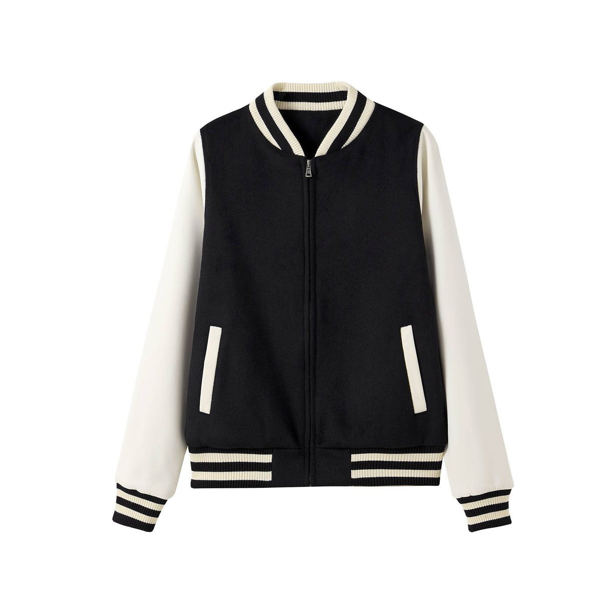 500gsm Women's/Junior Wool Blend Soft Shell Varsity Jacket - view