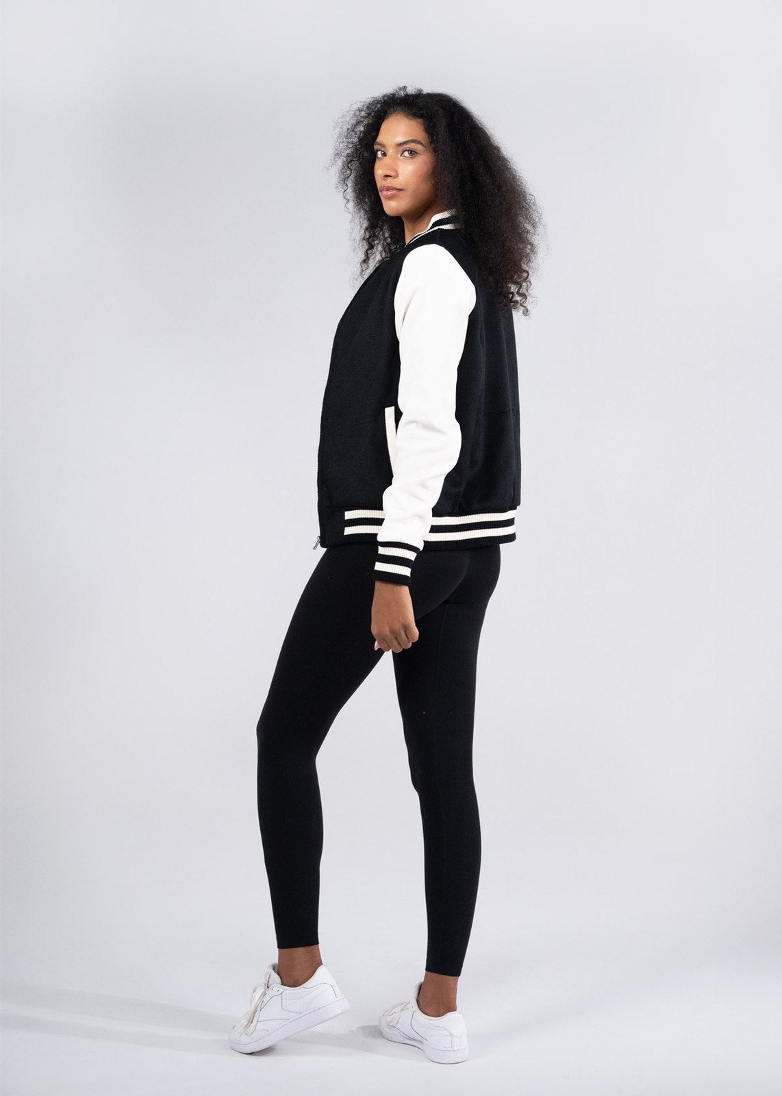 500gsm Women's/Junior Wool Blend Soft Shell Varsity Jacket - view