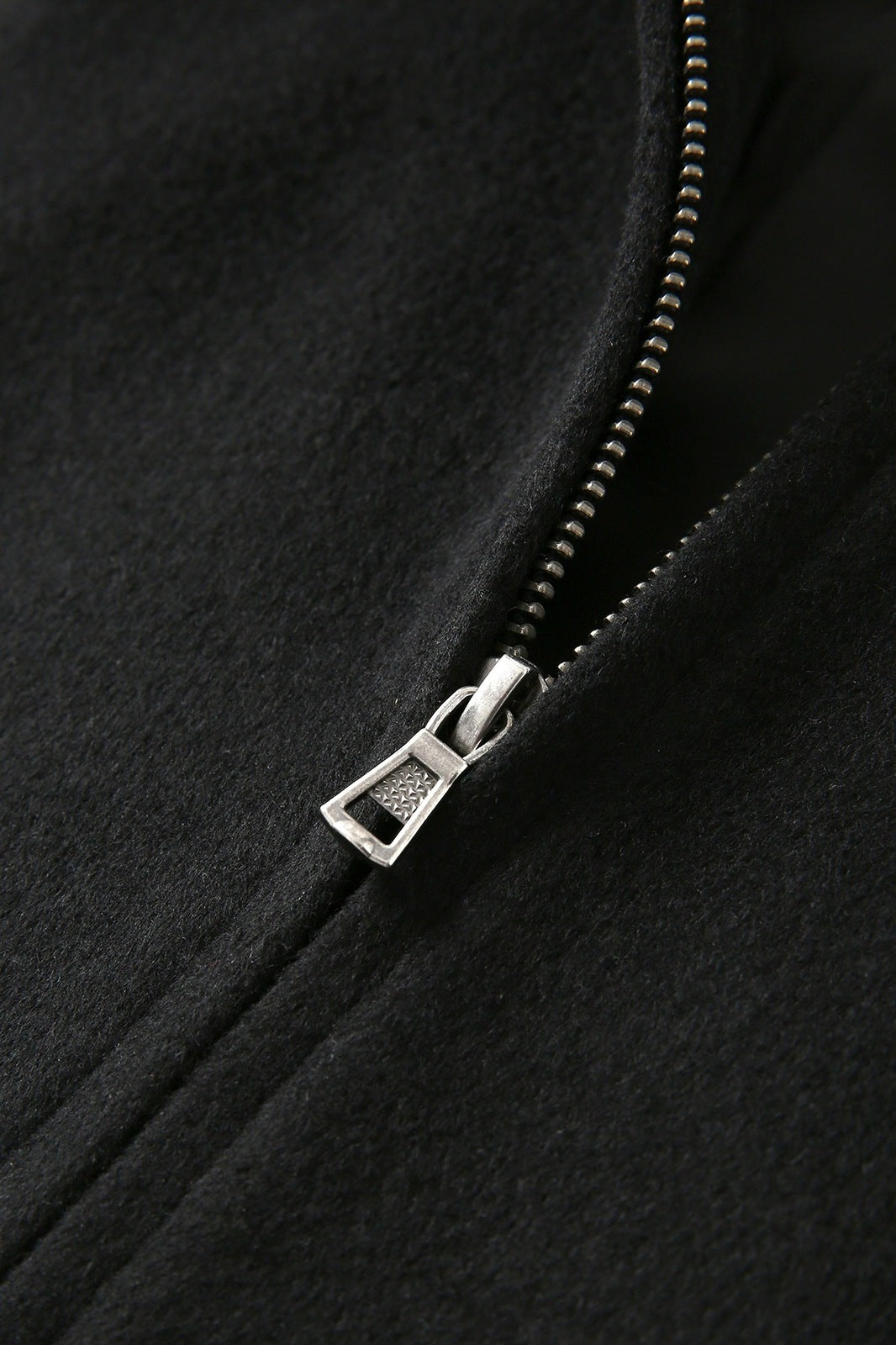 500gsm Men's/Unisex Wool Blend Soft Shell Varsity Jacket - Black/White - View