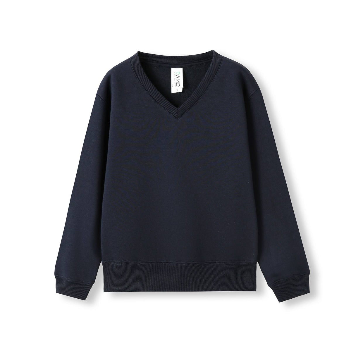 Kids v-neck Fleece - Navy Blue - Front