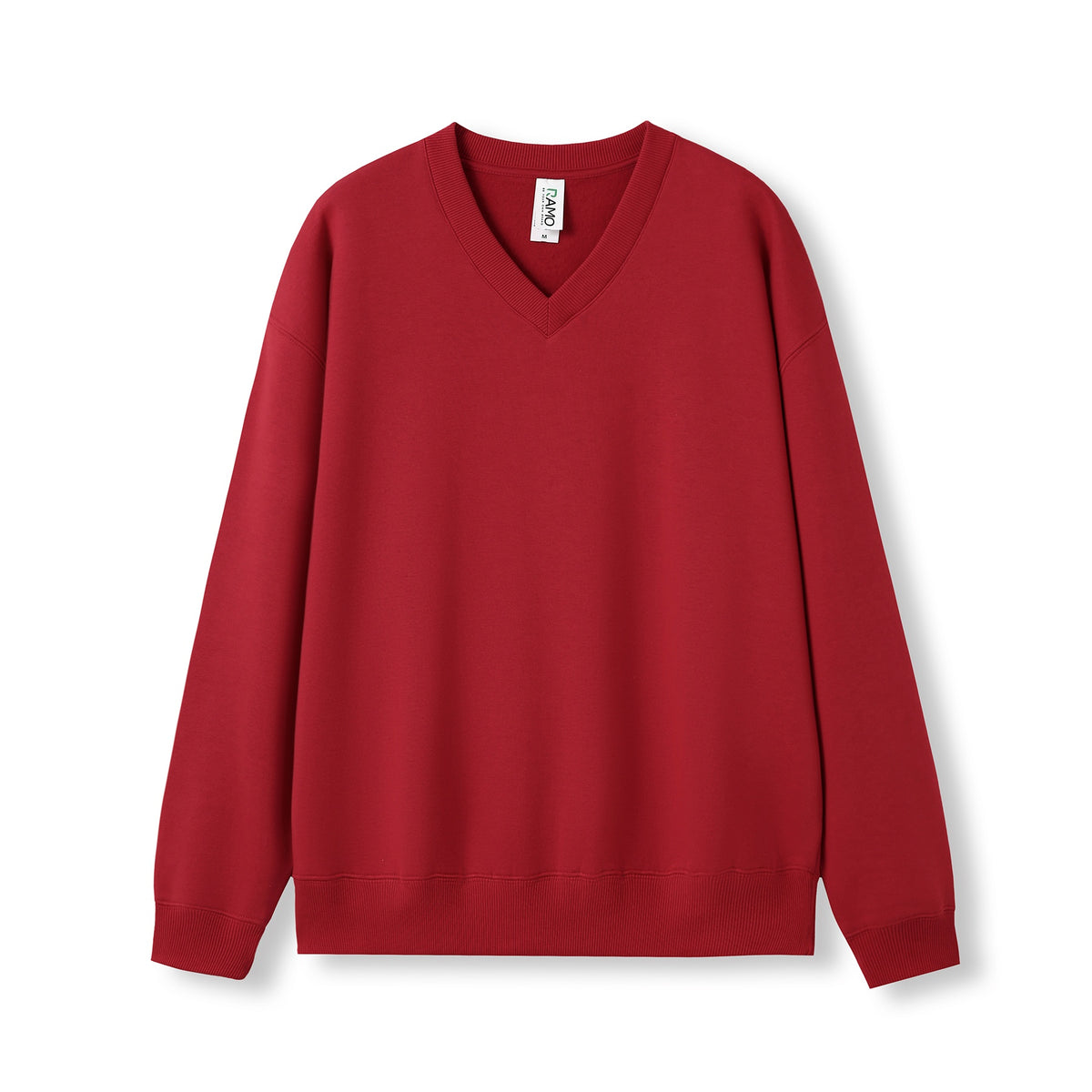 Men's/Unisex V-neck Fleece - Red - Front