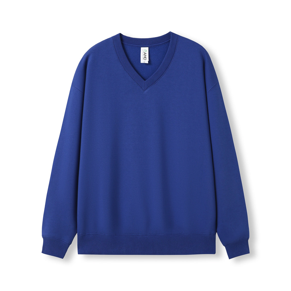 Men's/Unisex V-neck Fleece - Royal Blue - Front