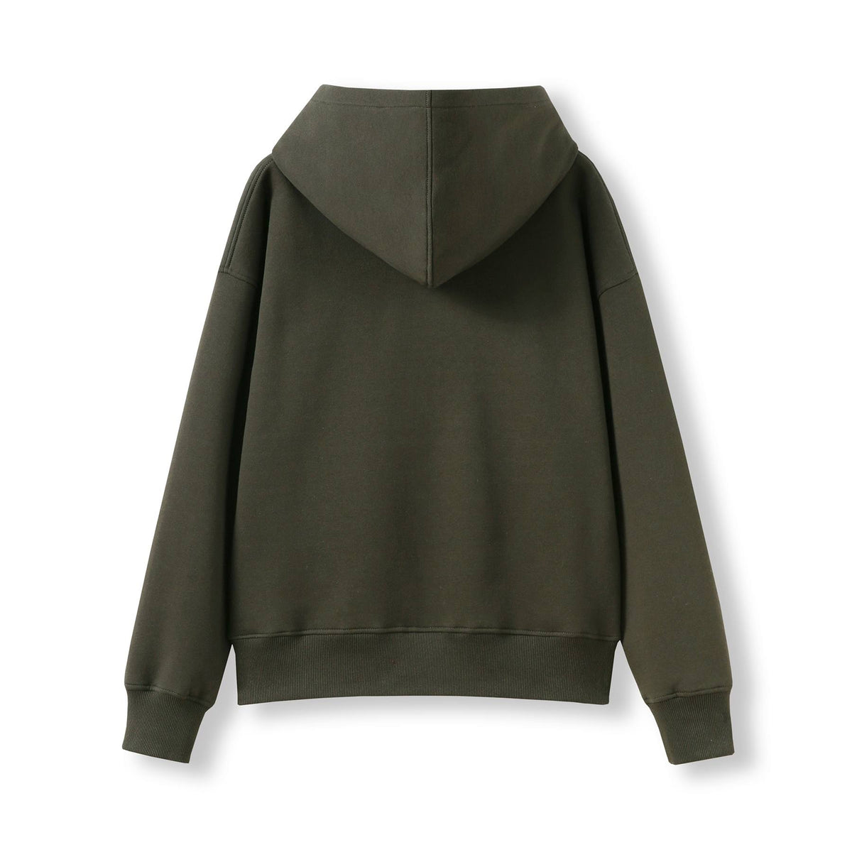 Kid's Easy Fit Oversize Hoodies - Military Green - Back