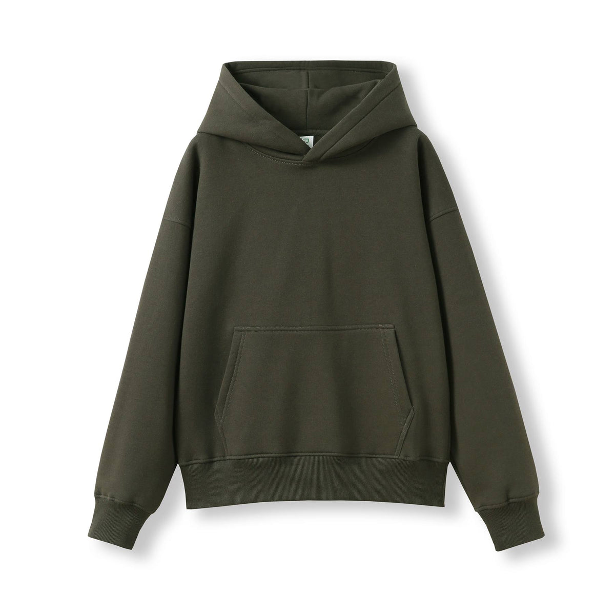 Kid's Easy Fit Oversize Hoodies - Military Green - Front