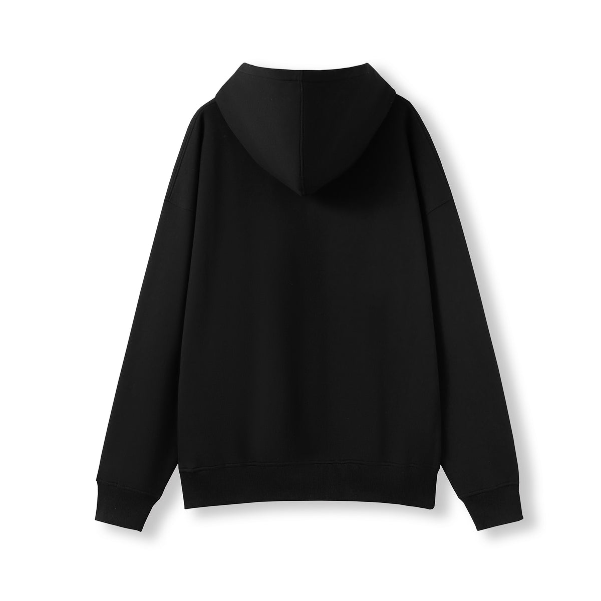 Adult's Easy Fit Oversize Hoodies - Black - Back