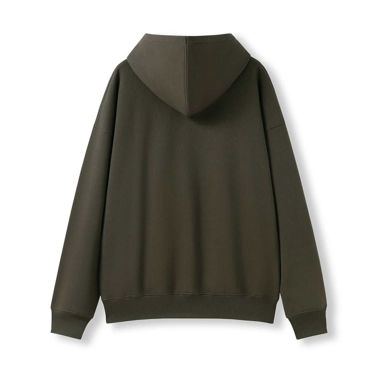 Adult's Easy Fit Oversize Hoodies - Military Green - Back