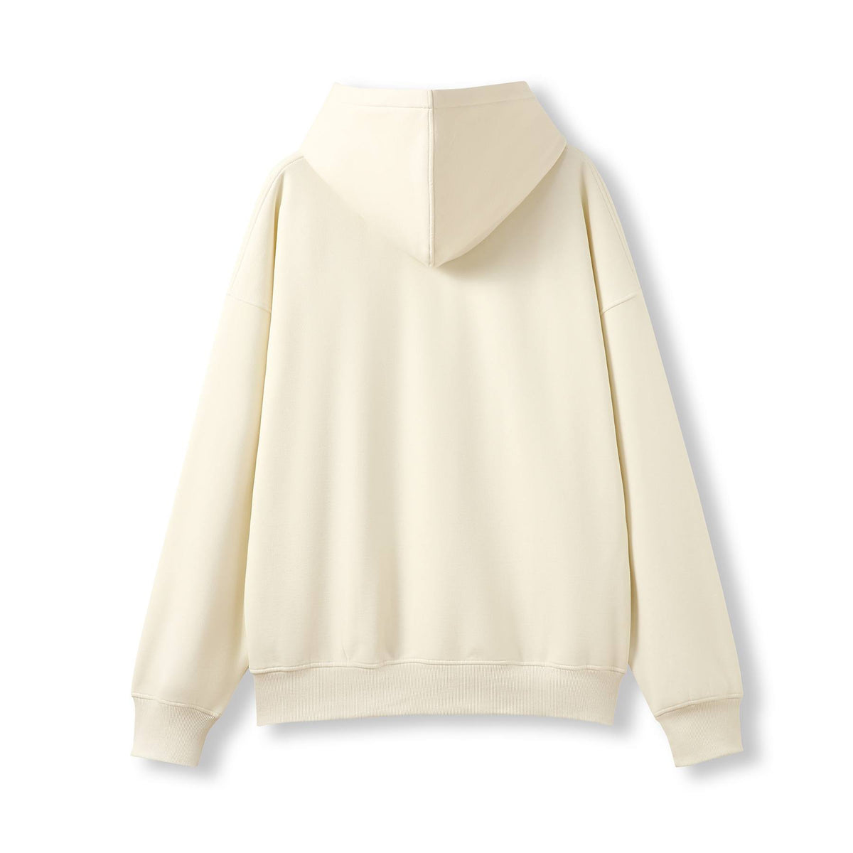 Adult's Easy Fit Oversize Hoodies - Off White - Back