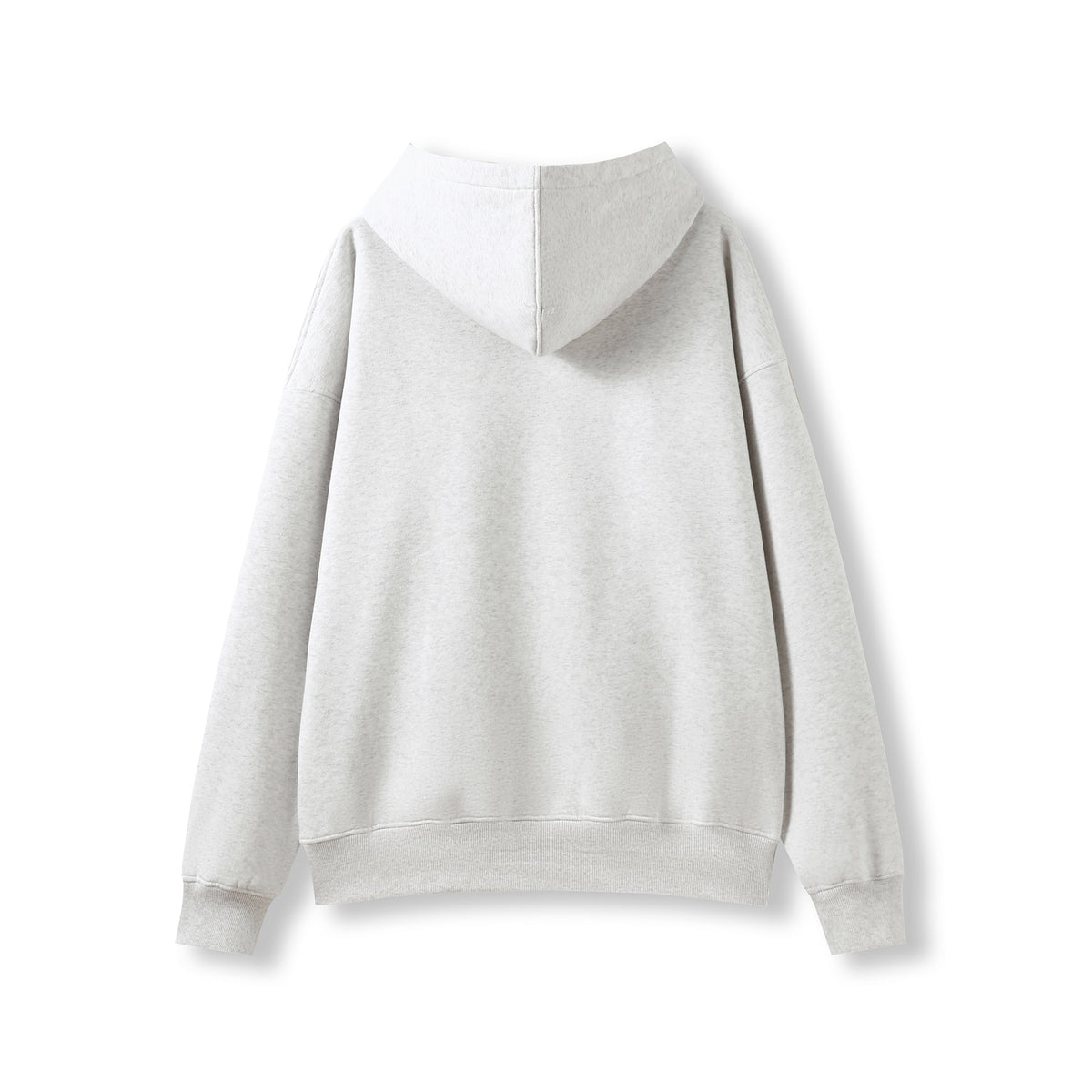 Adult's Easy Fit Oversize Hoodies - Snow Marl - Back