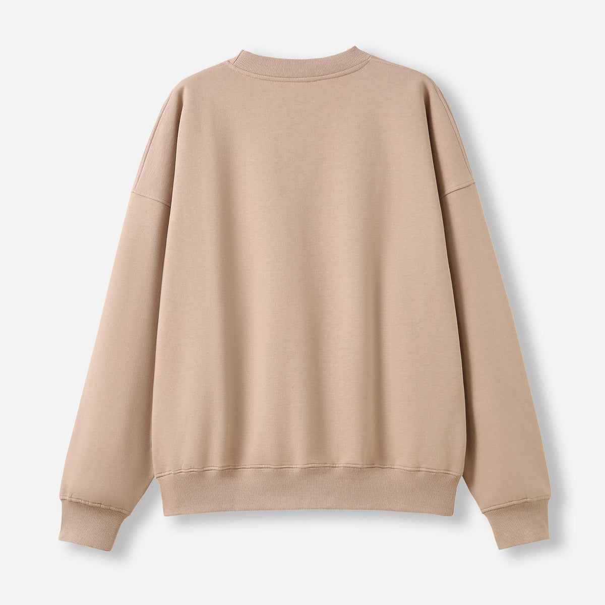 Adult's Easy Fit Oversize Crew Neck Fleece - Peach - Back