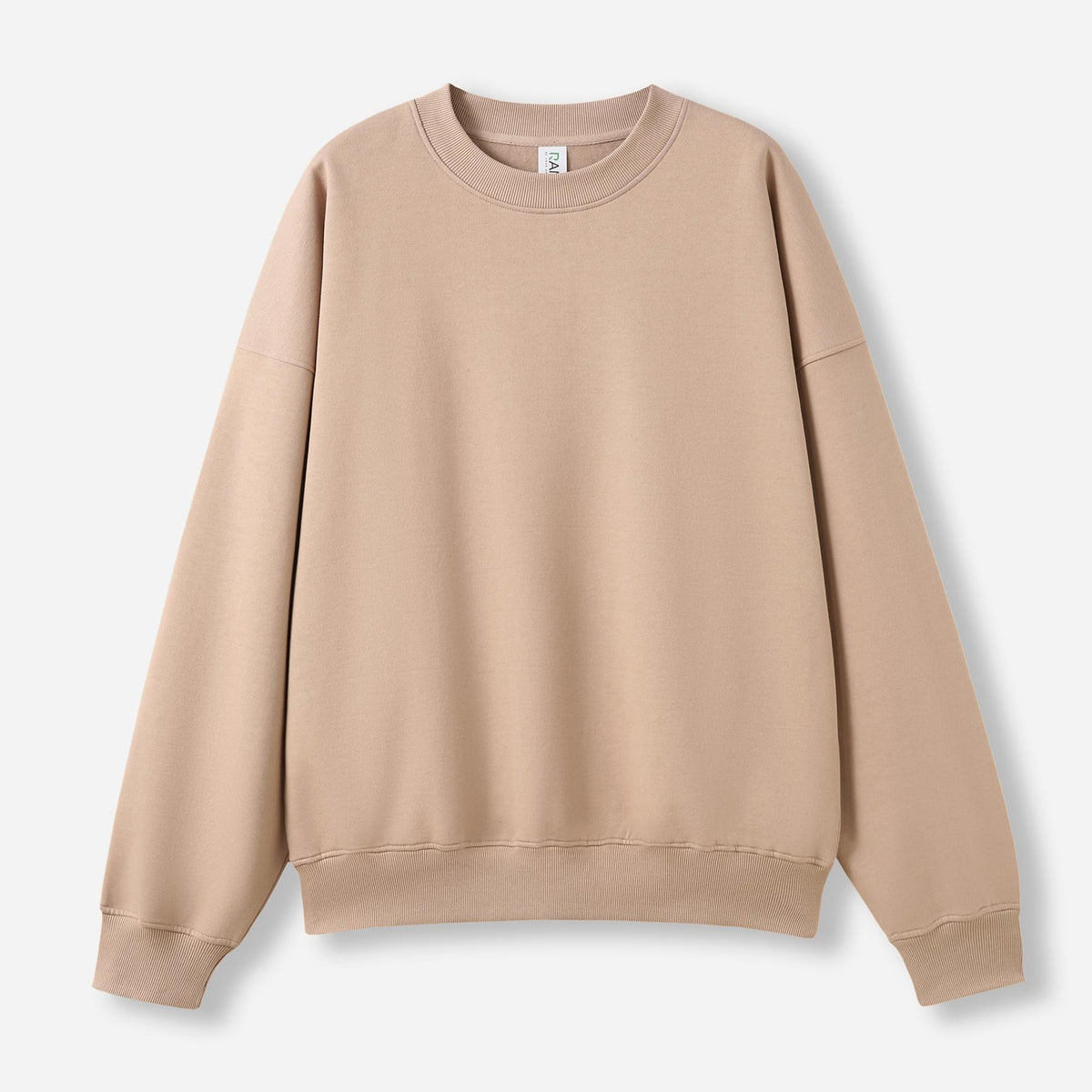 Adult's Easy Fit Oversize Crew Neck Fleece - Peach - Front