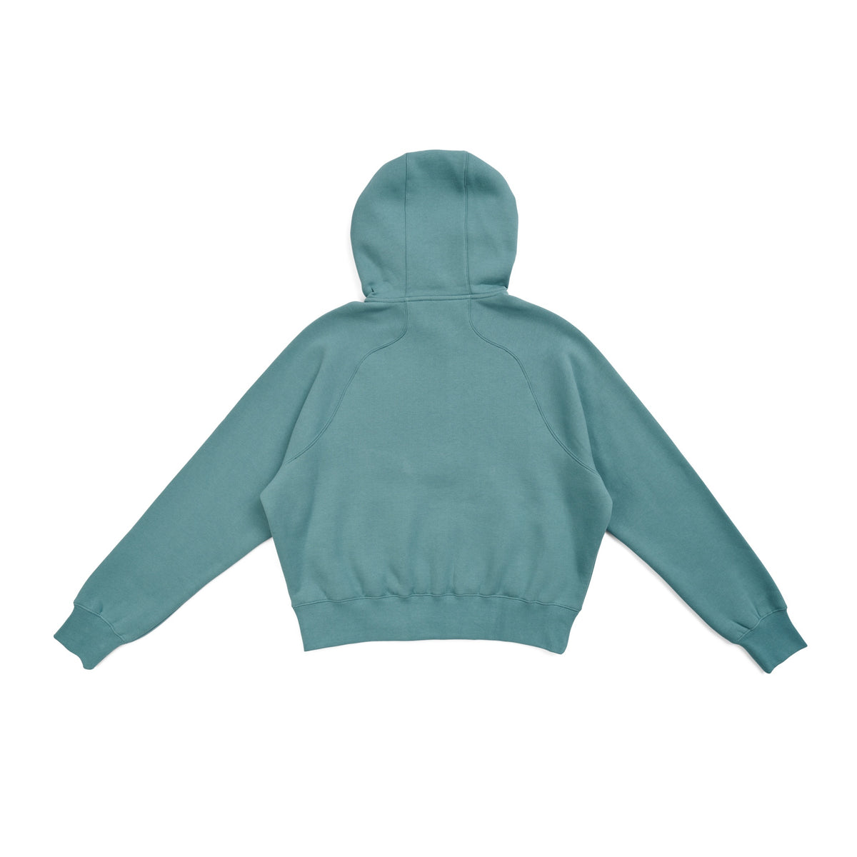 Womens/Girls Cotton Care Half-Zip - Slate Green - Back