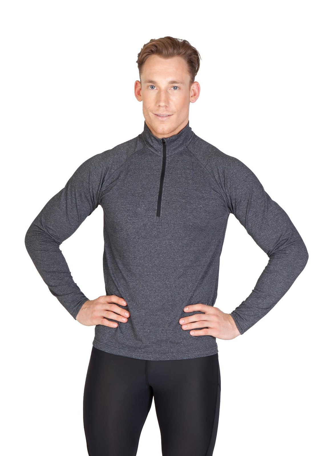 Mens Greatness Half Zip Mock Neck - view
