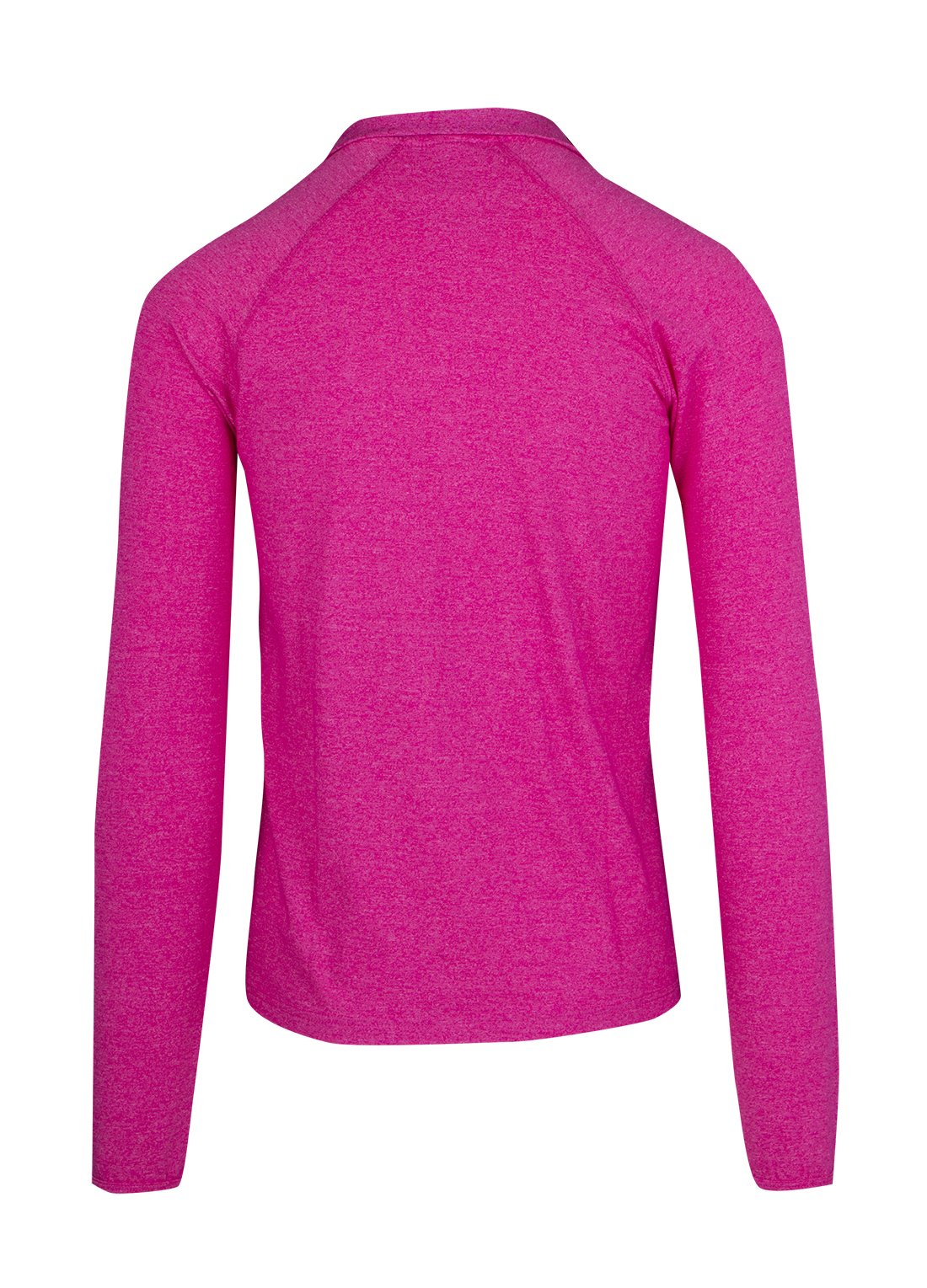 Mens Greatness Half Zip Mock Neck - Hot Pink Heather - Back
