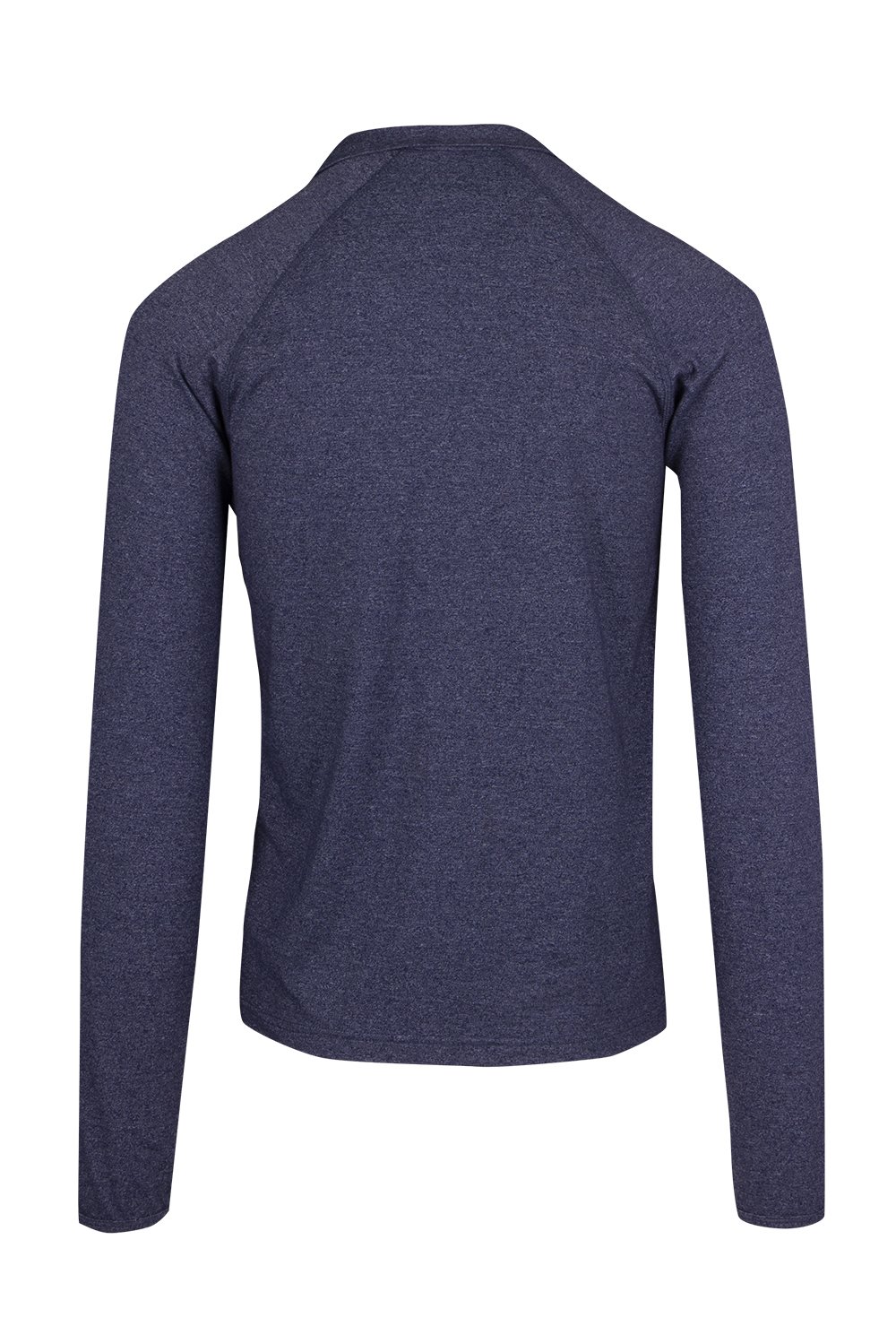 Mens Greatness Half Zip Mock Neck - Navy Heather - Back