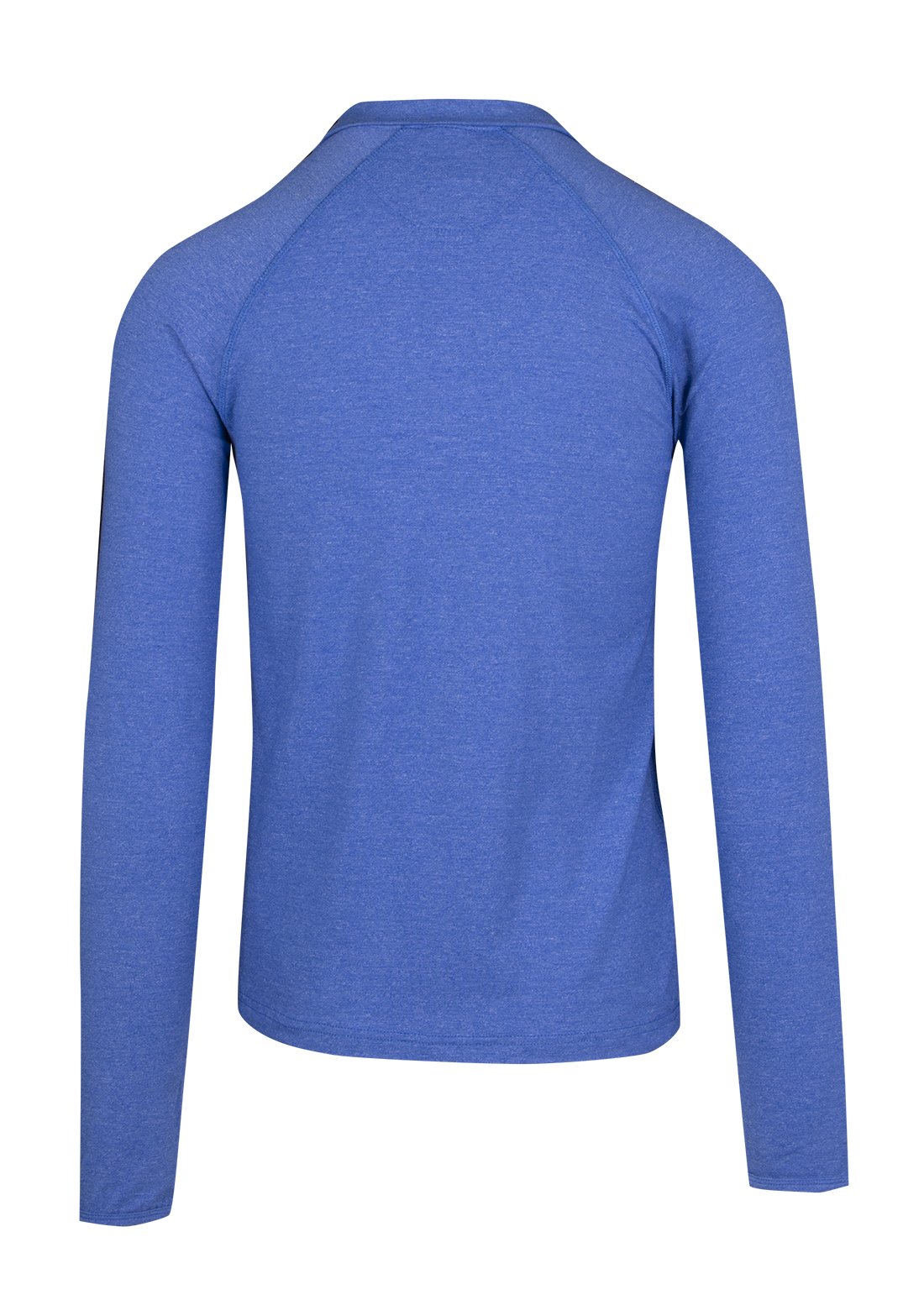 Mens Greatness Half Zip Mock Neck - Royal Heather - Back