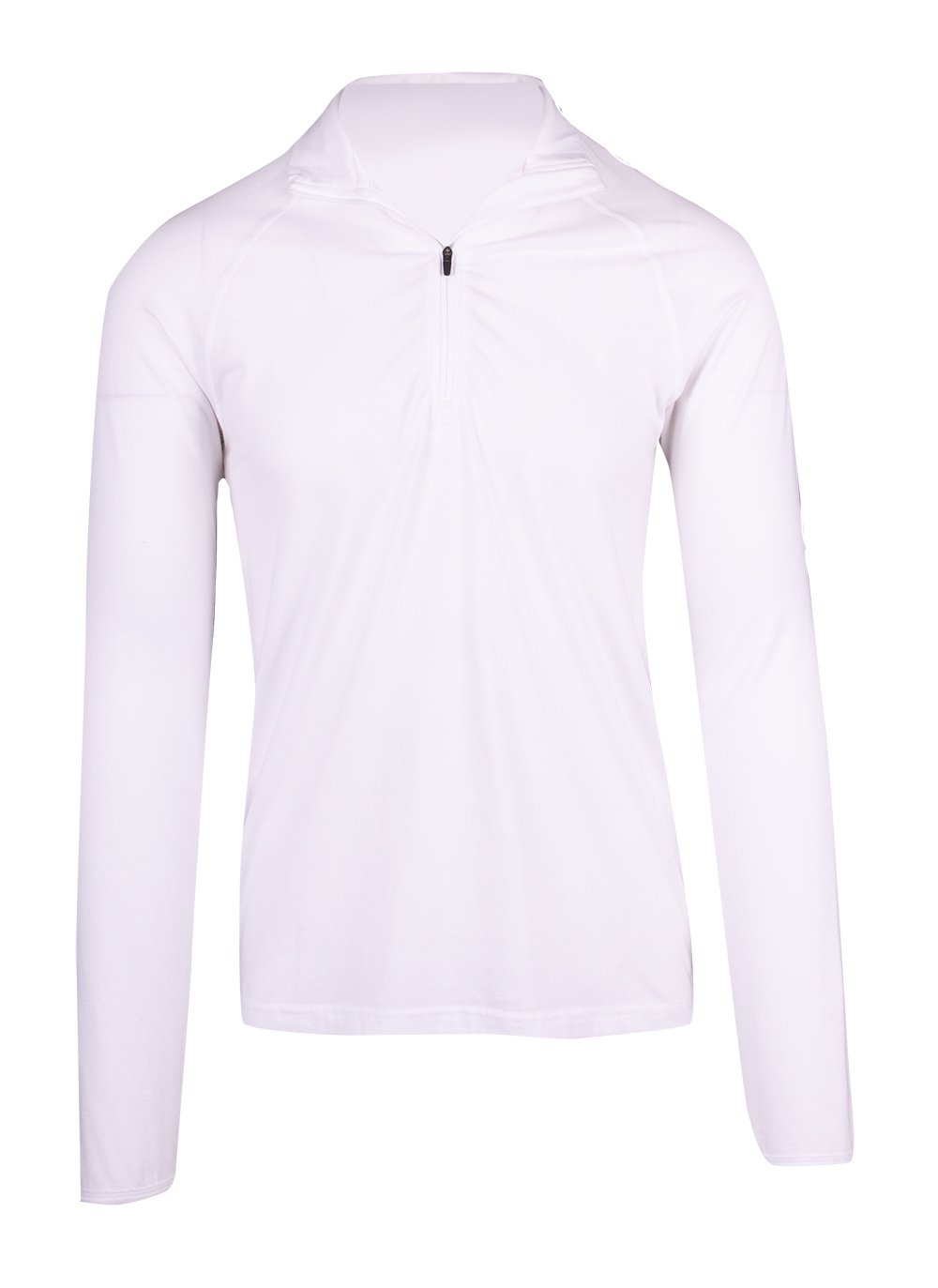 Mens Greatness Half Zip Mock Neck - White - Front