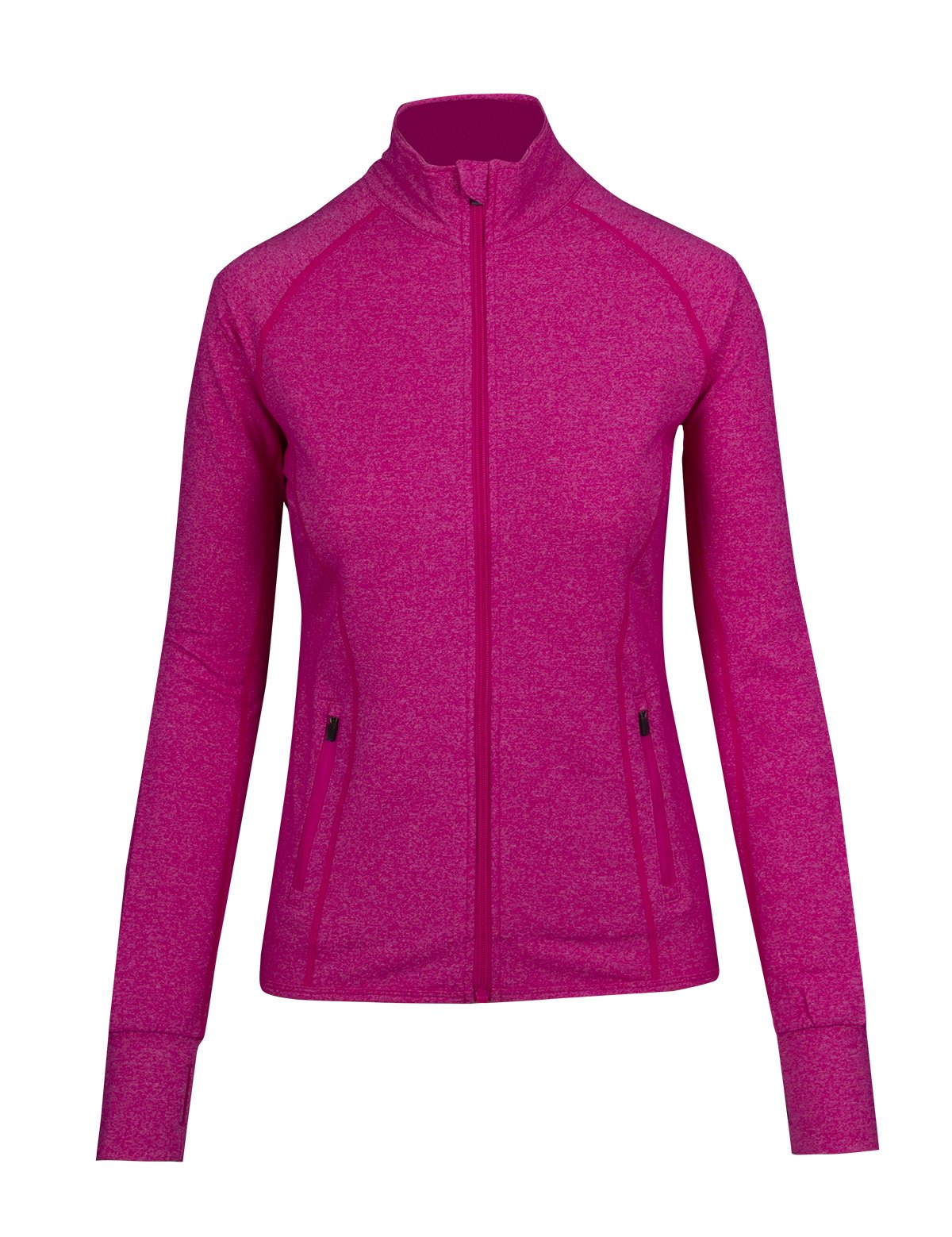 Womens Greatness Heather Jacket - Hot Pink Heather - Front