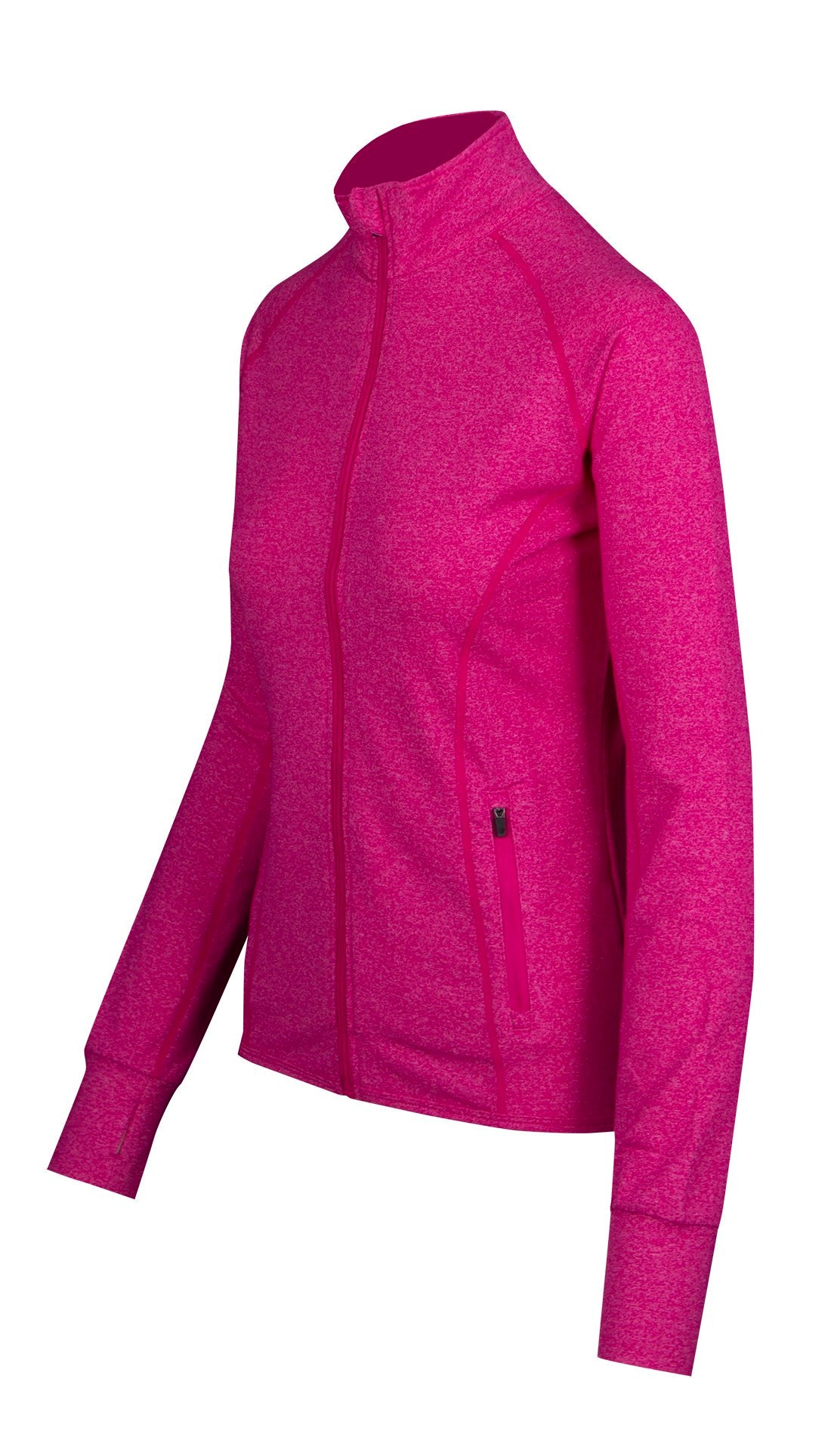 Womens Greatness Heather Jacket - Hot Pink Heather - Side