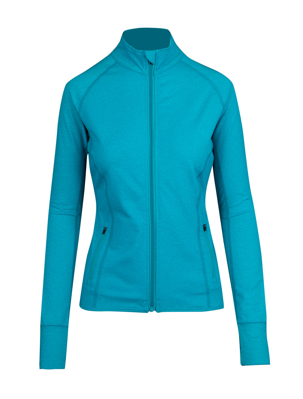 Womens Greatness Heather Jacket - Jade Heather - Front