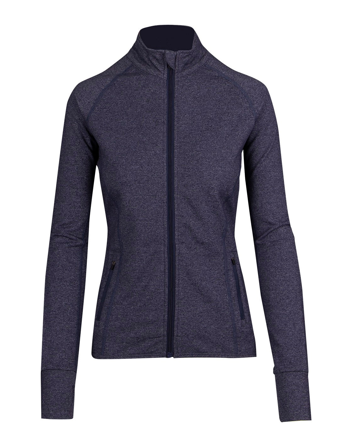 Womens Greatness Heather Jacket - Navy Heather - Front