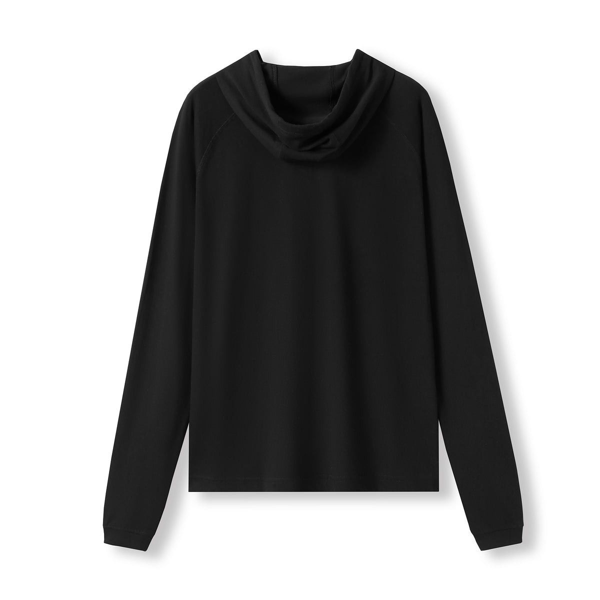 Men's / Unisex FUSION T-shirt Hoodie - Black - Back