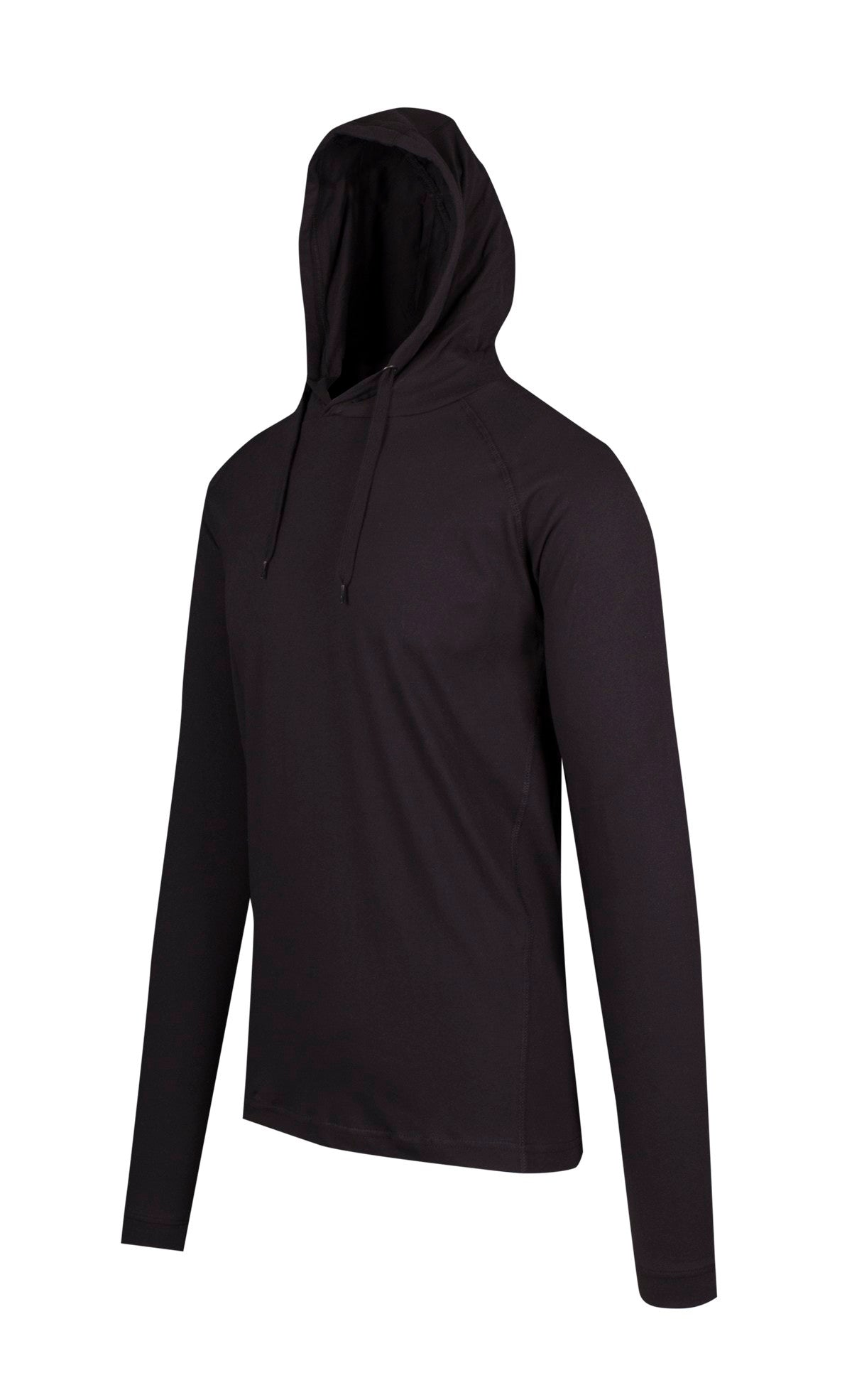 Men's / Unisex FUSION T-shirt Hoodie - Black - Side