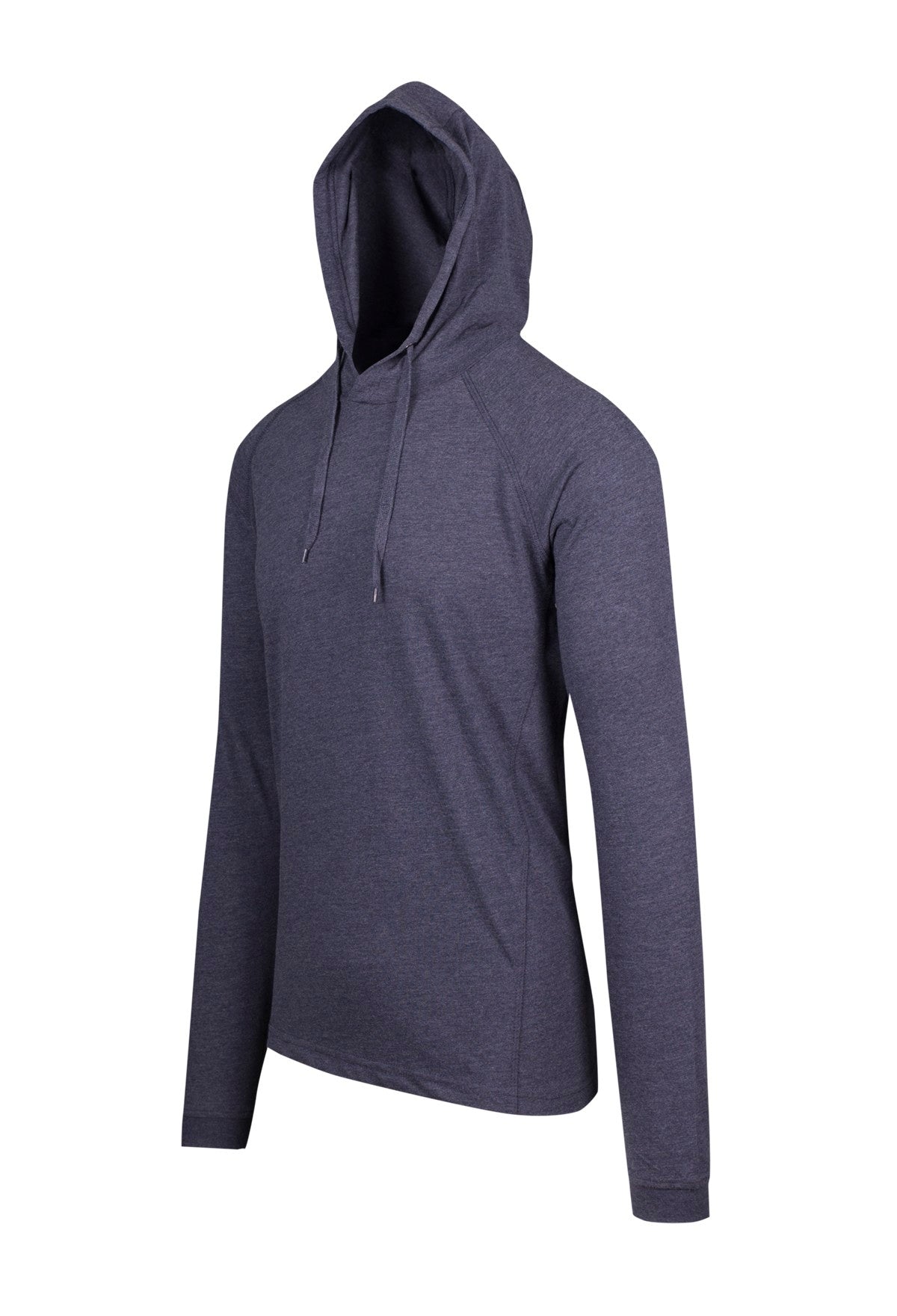 Men's / Unisex FUSION T-shirt Hoodie - Navy Marl - Side