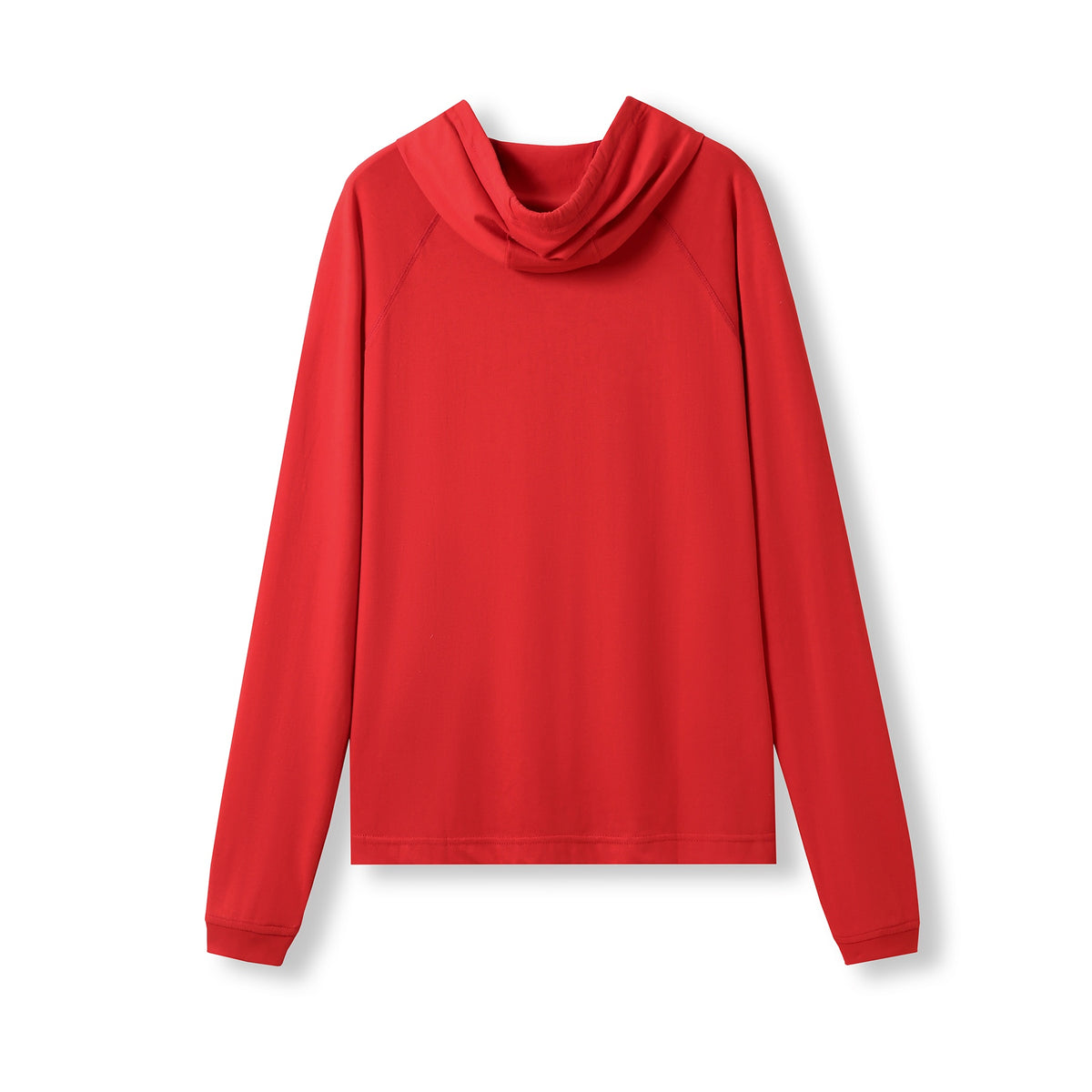 Men's / Unisex FUSION T-shirt Hoodie - Red - Back