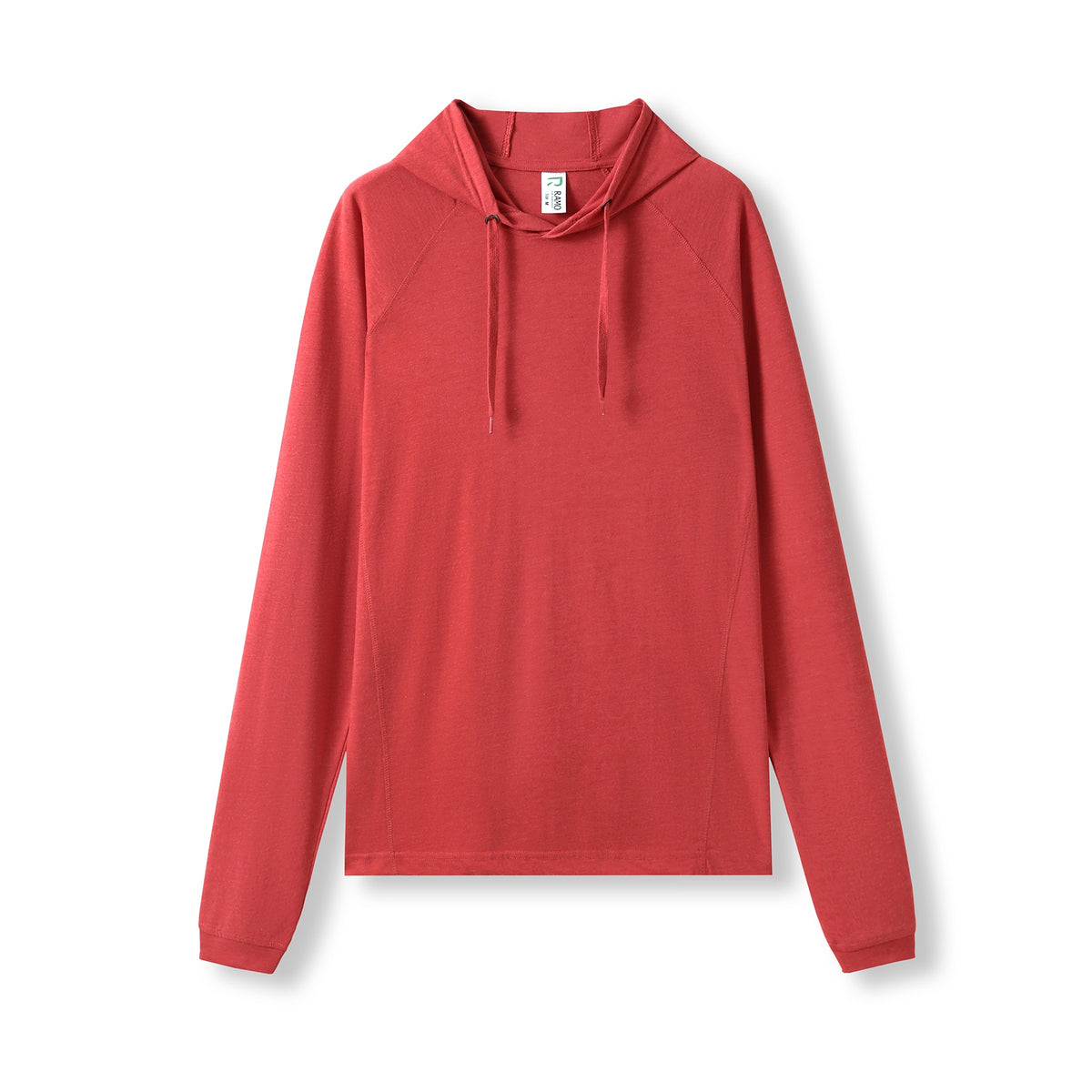 Men's / Unisex FUSION T-shirt Hoodie - Red Marl - Front
