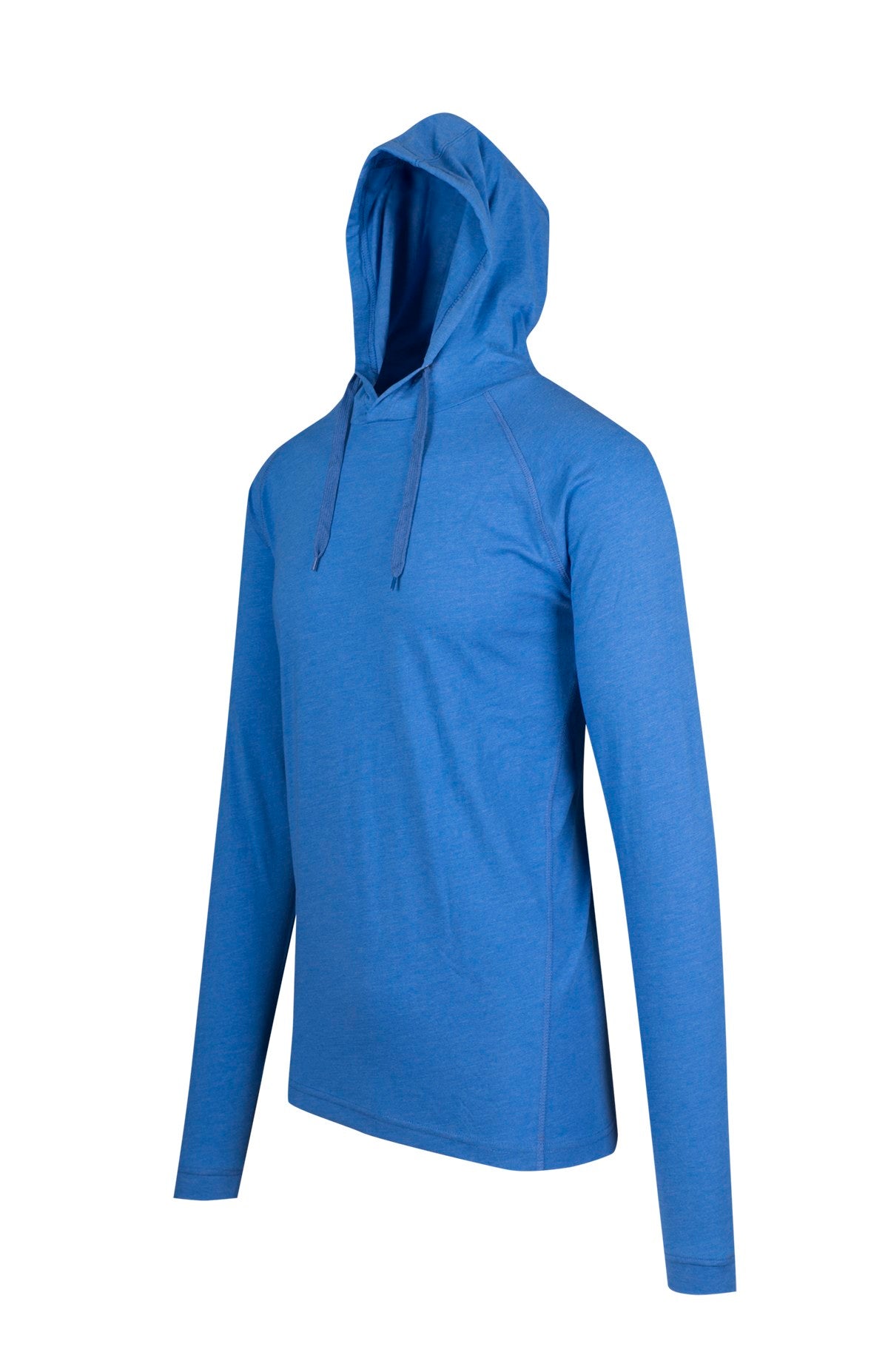 Men's / Unisex FUSION T-shirt Hoodie - Royal Marl - Side