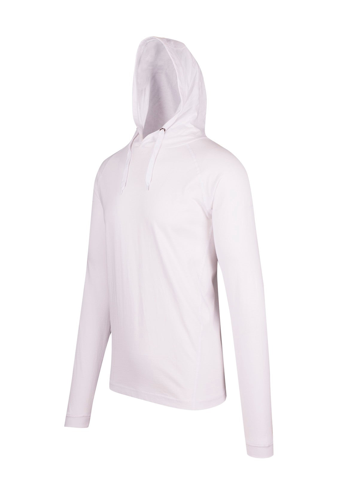 Men's / Unisex FUSION T-shirt Hoodie - White - Side