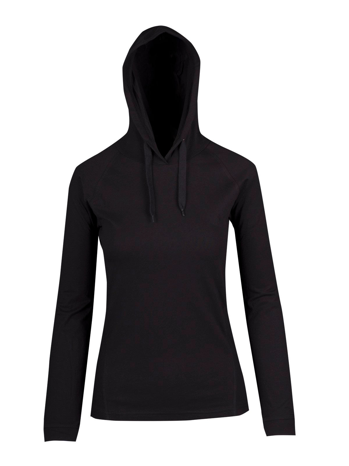 Women's fusion T-shirt Hoodie - Black - Front