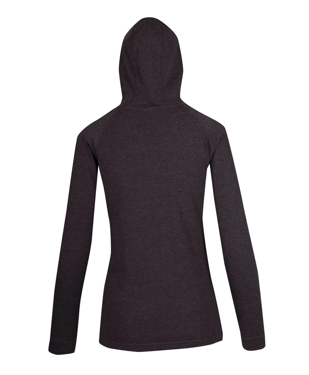 Women's fusion T-shirt Hoodie - Dark Marl - Back