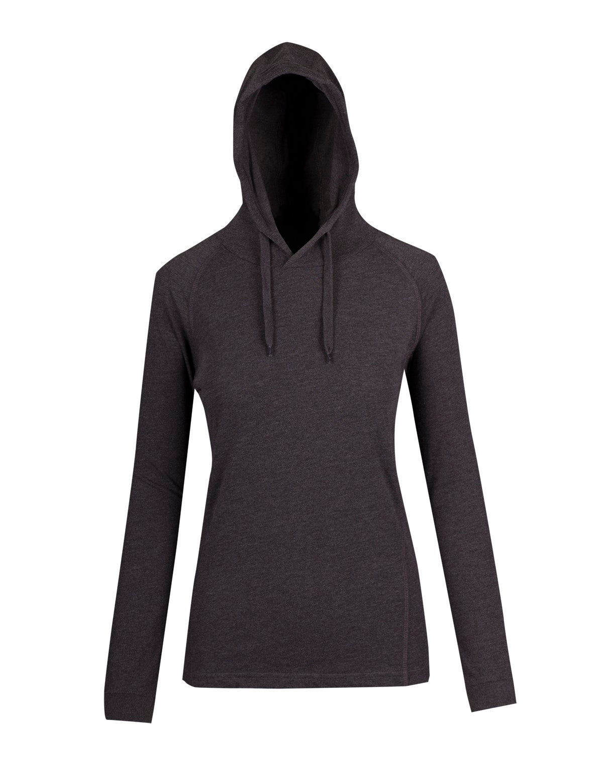 Women's fusion T-shirt Hoodie - Dark Marl - Front