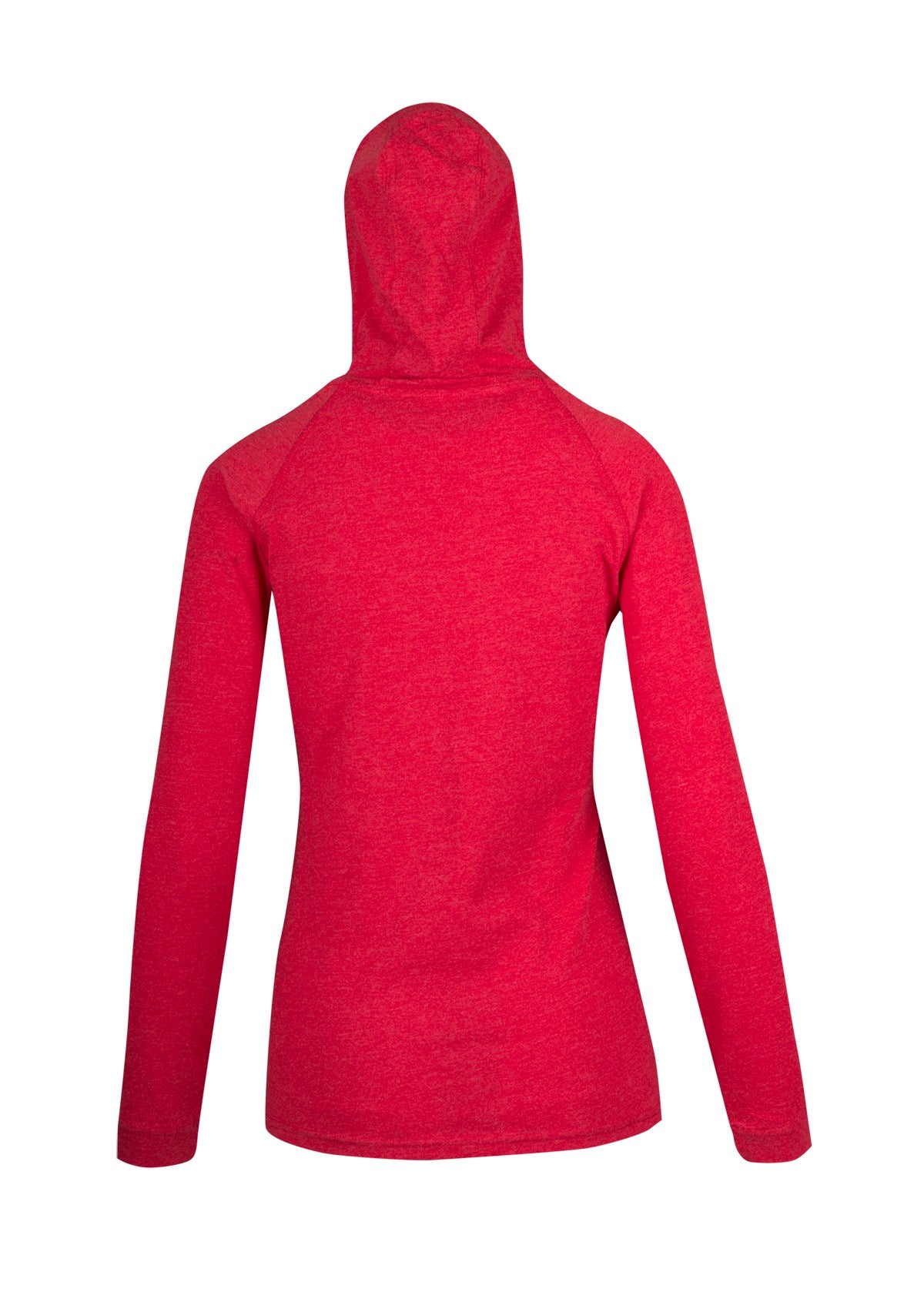 Women's fusion T-shirt Hoodie - Red Marl - Back