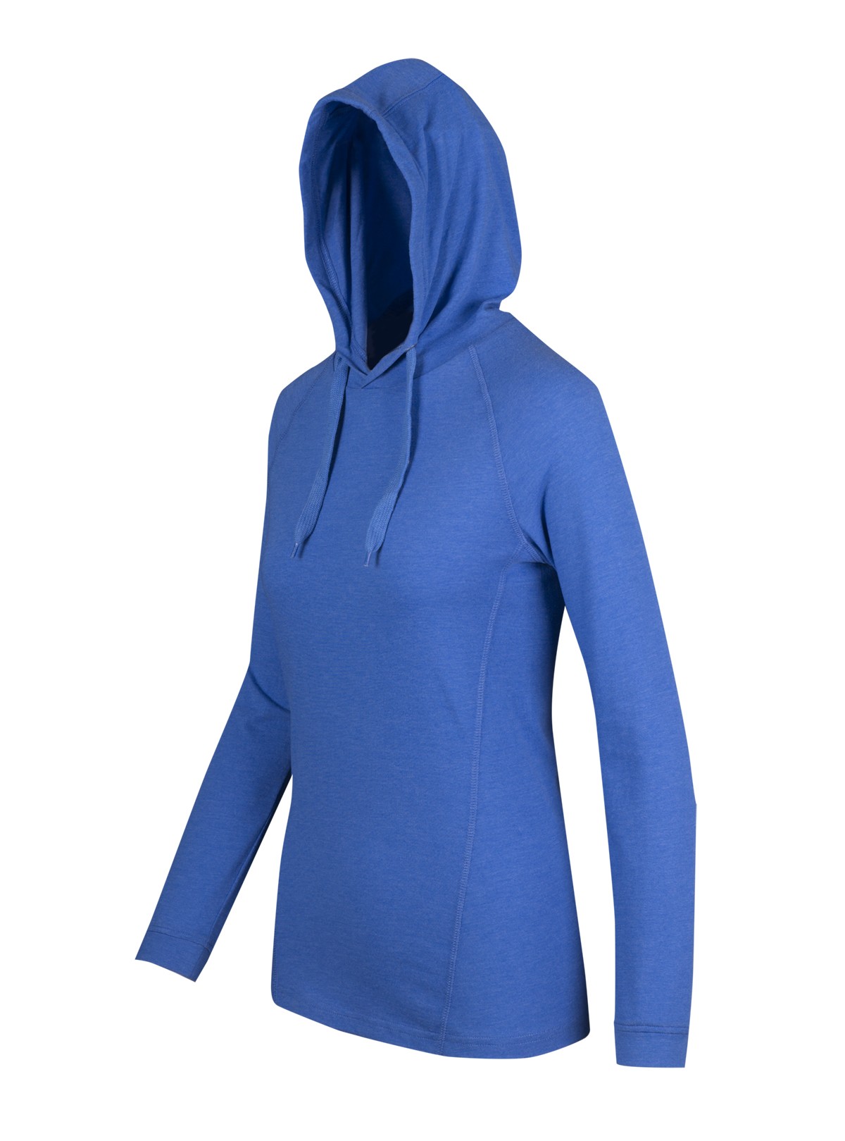 Women's fusion T-shirt Hoodie - Royal Marl - Side
